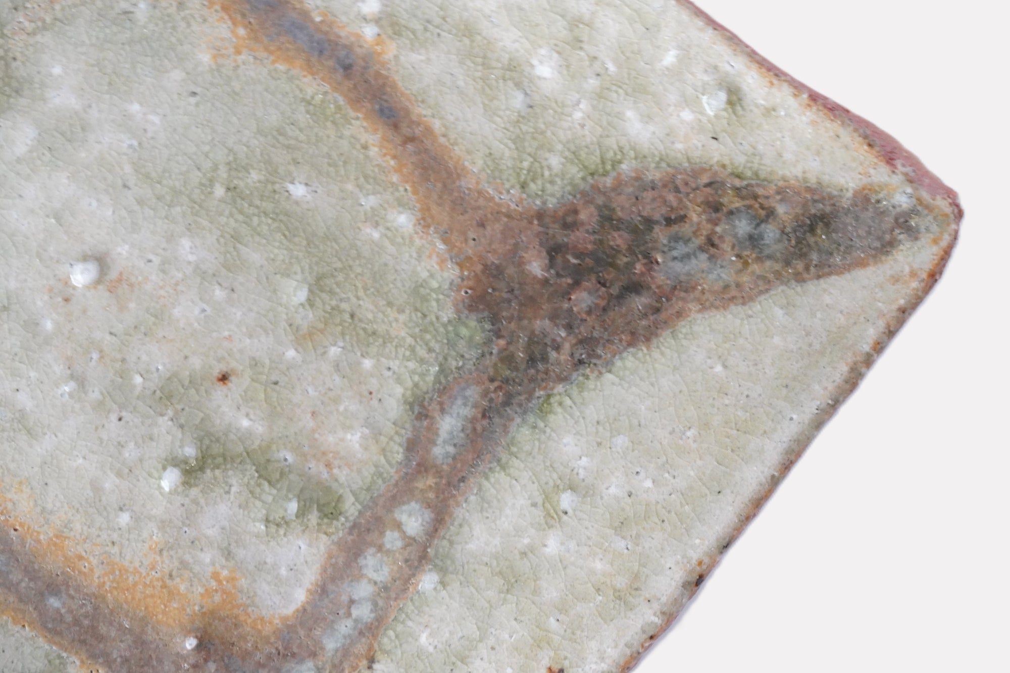 【辻村块】粉引角盘