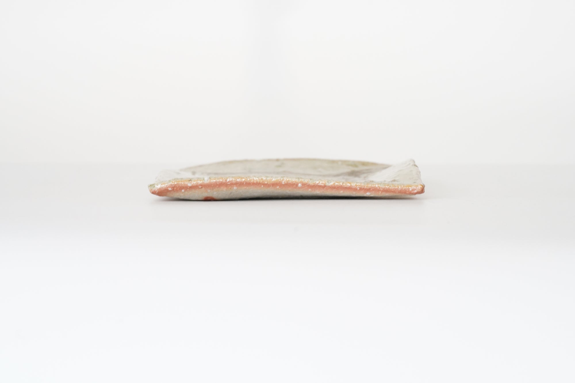 【辻村块】粉引角盘