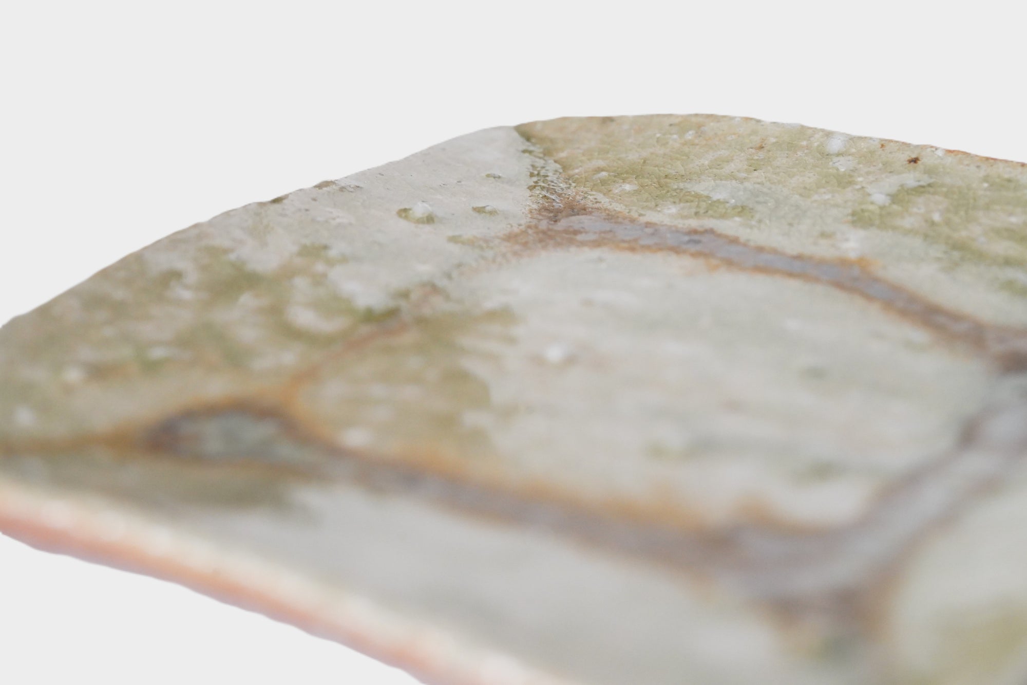 【辻村块】粉引角盘