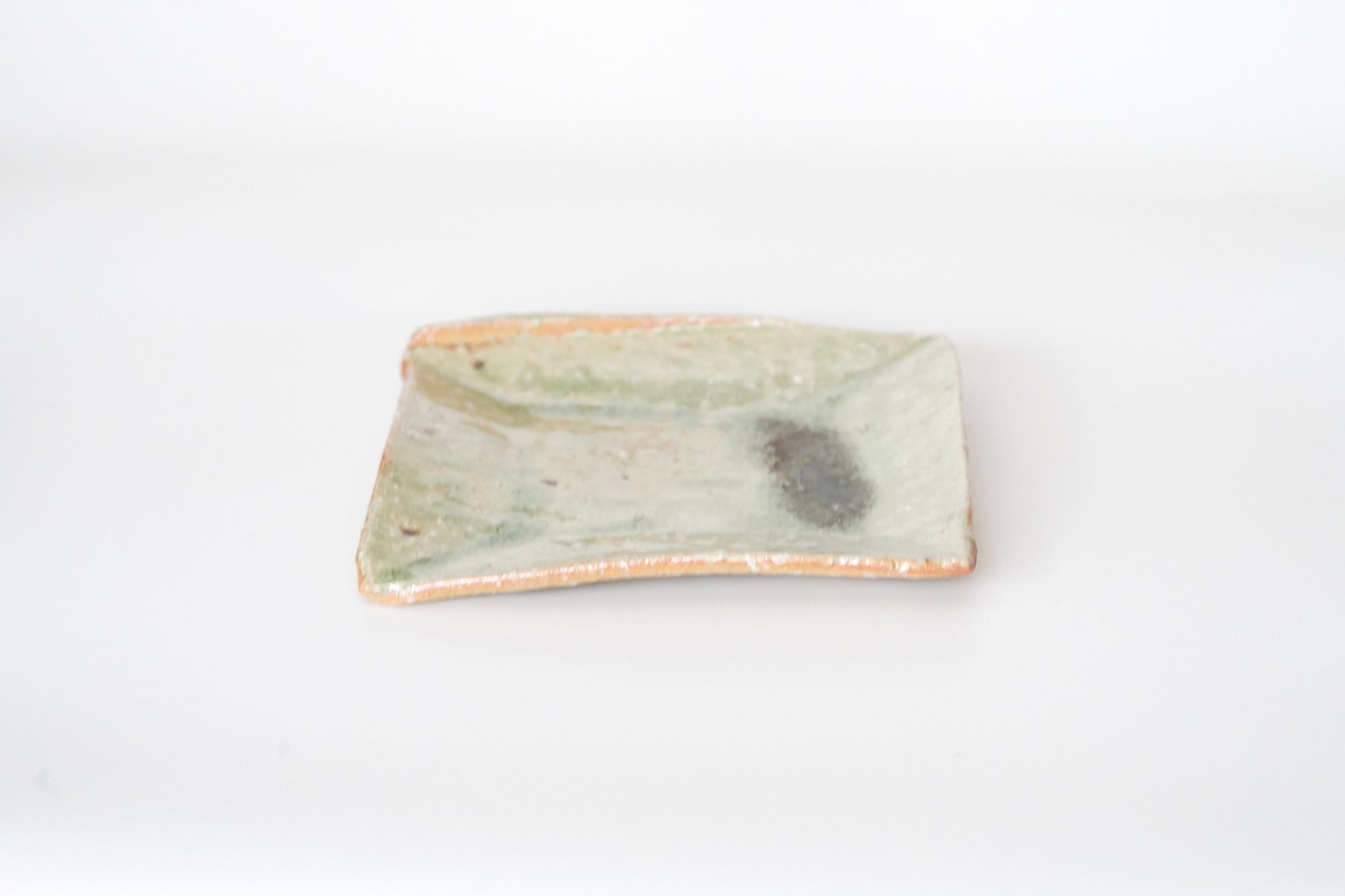 【辻村块】粉引角盘