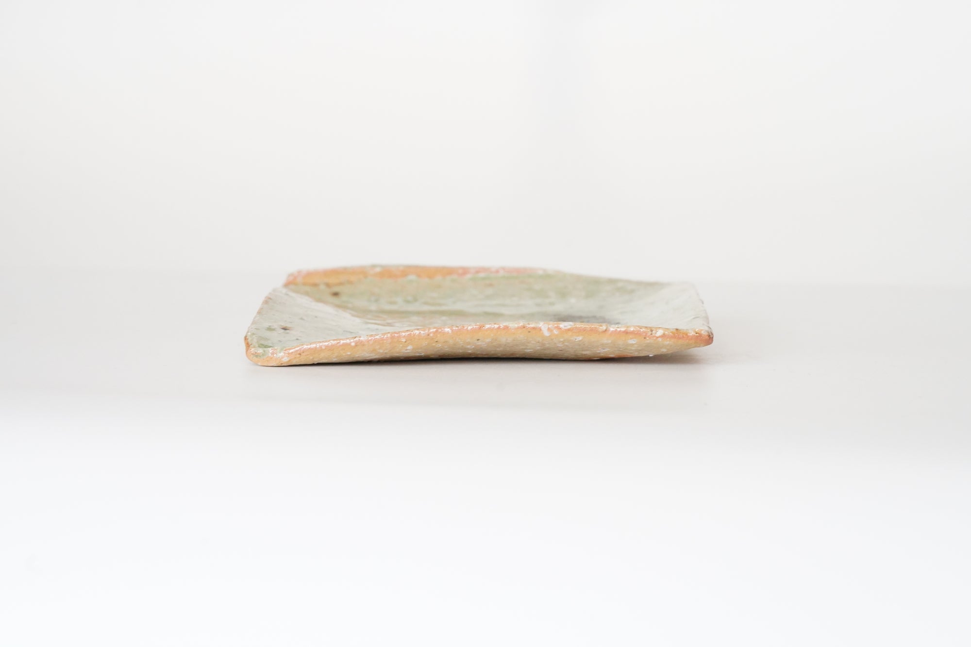 【辻村块】粉引角盘