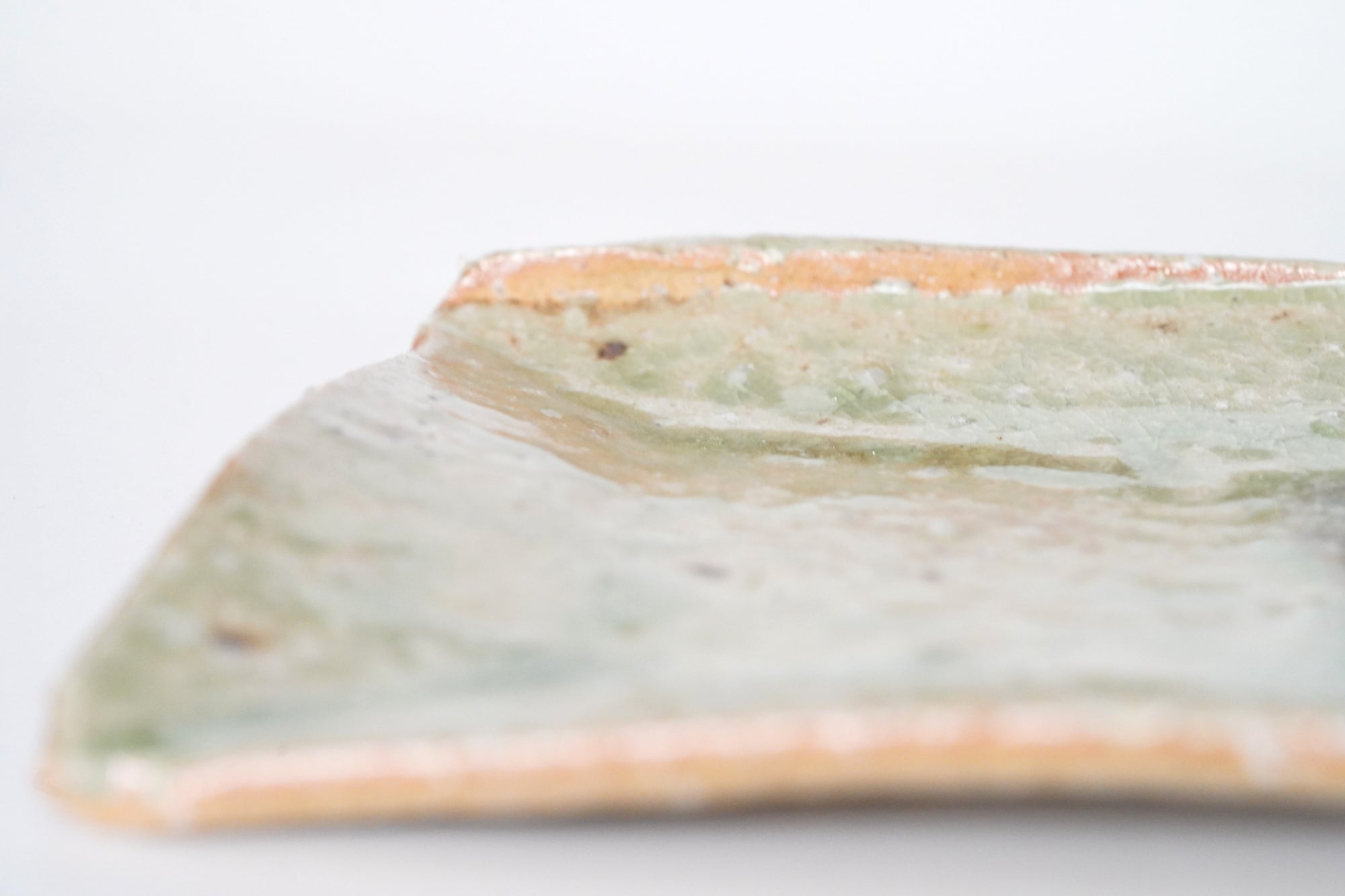 【辻村块】粉引角盘