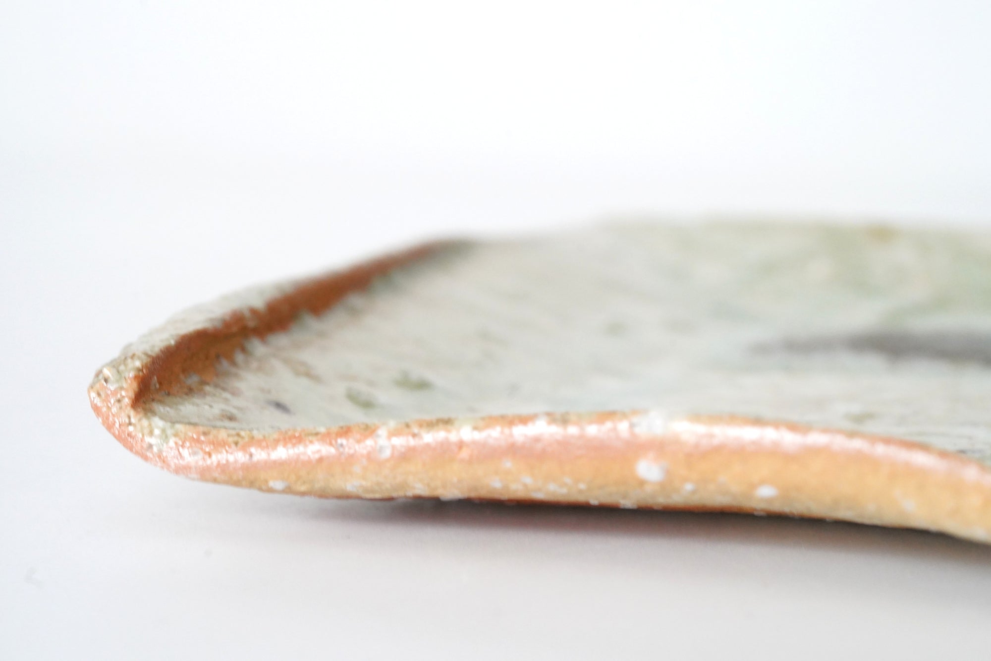 【辻村块】粉引角盘