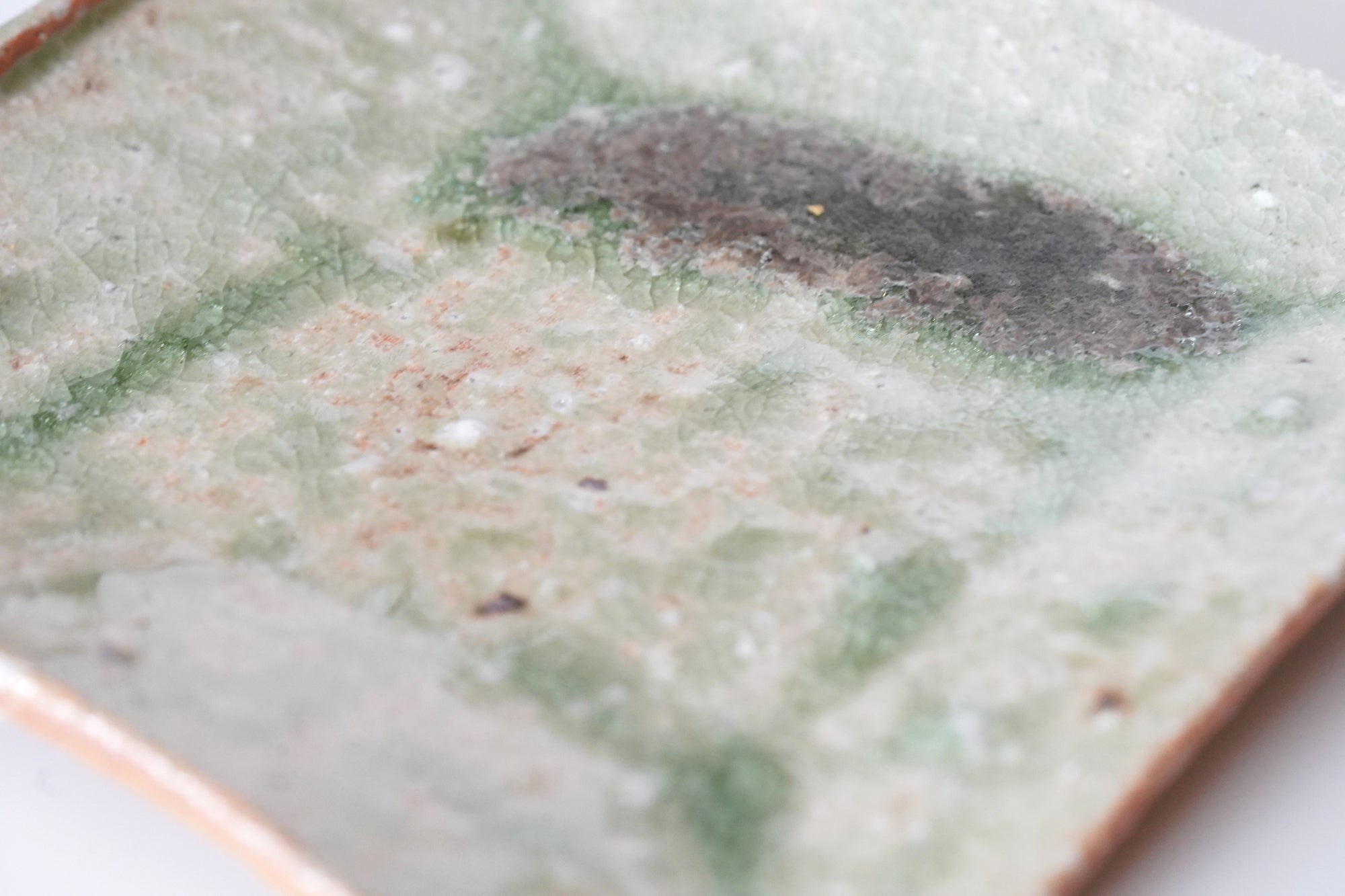 【辻村块】粉引角盘