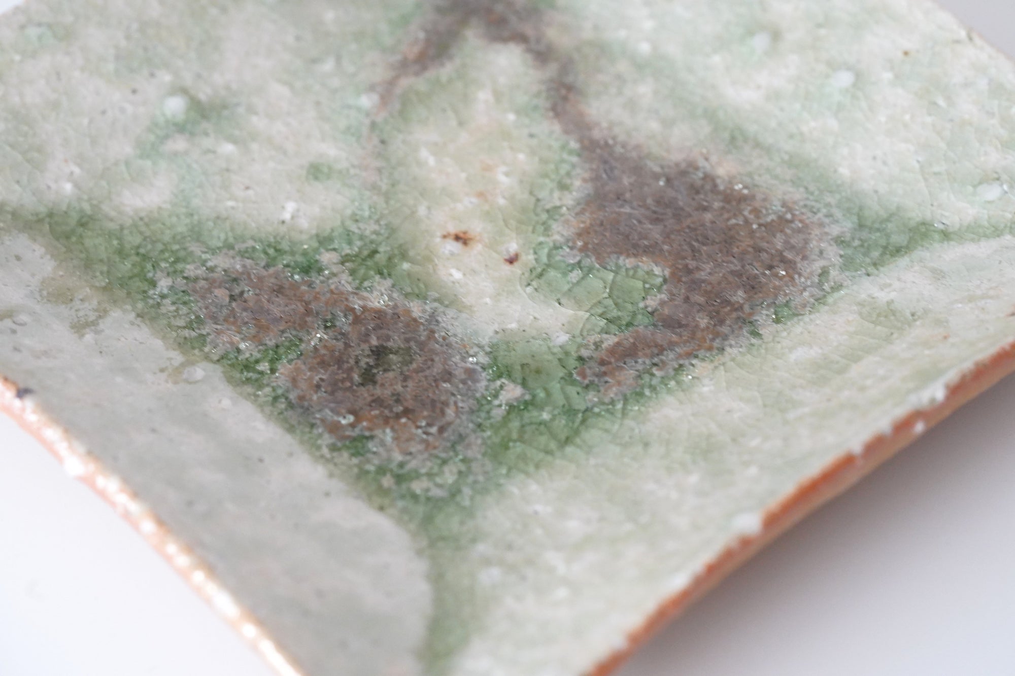 【辻村块】粉引角盘