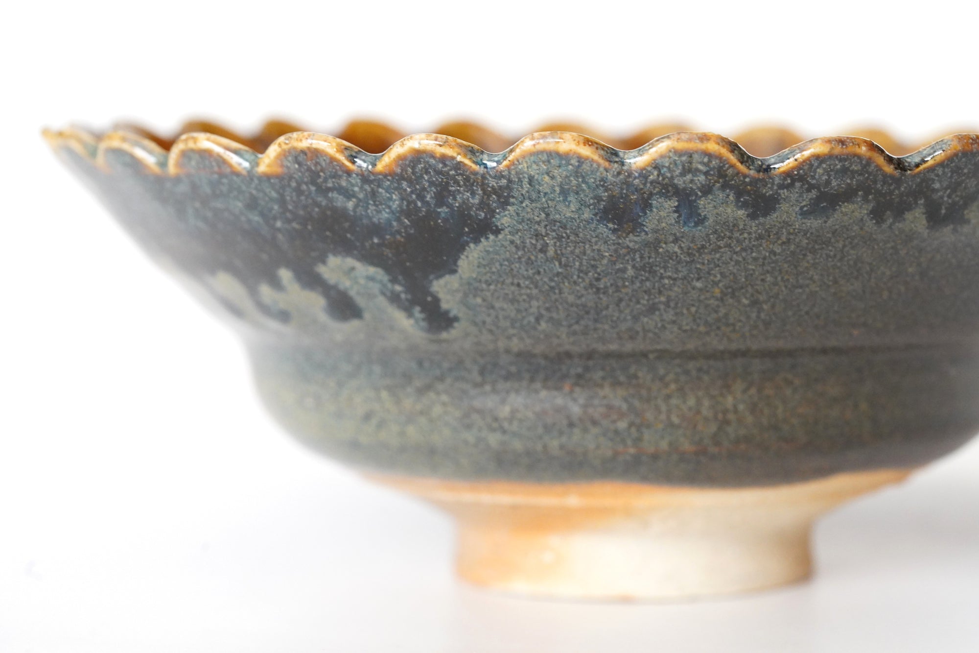 【Shuichi Okamoto】Ao-Karatsu squared small bowl
