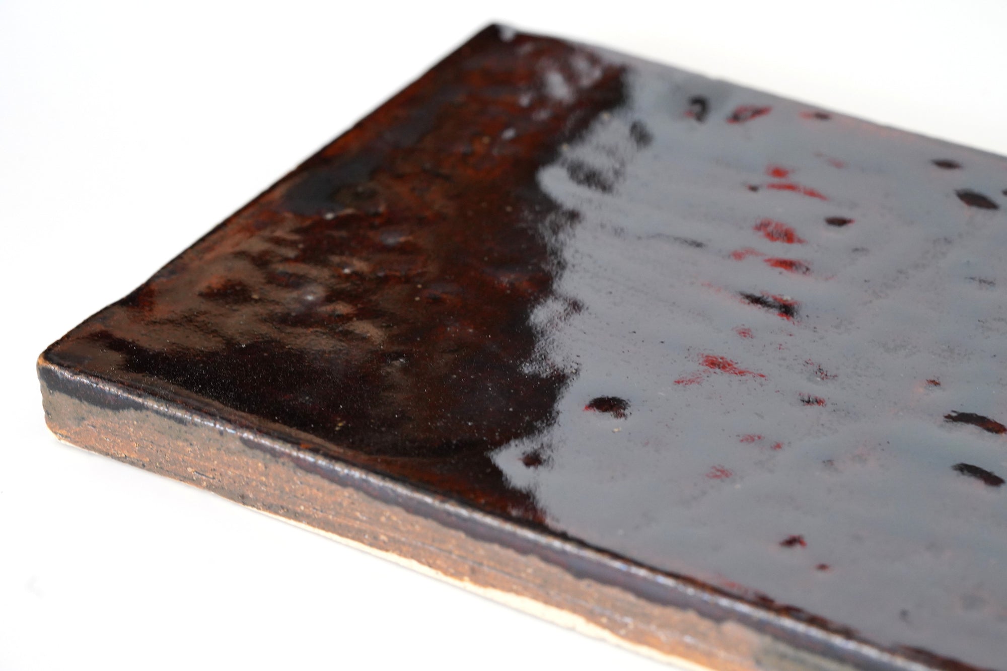 【福田和祐】黒唐津板皿