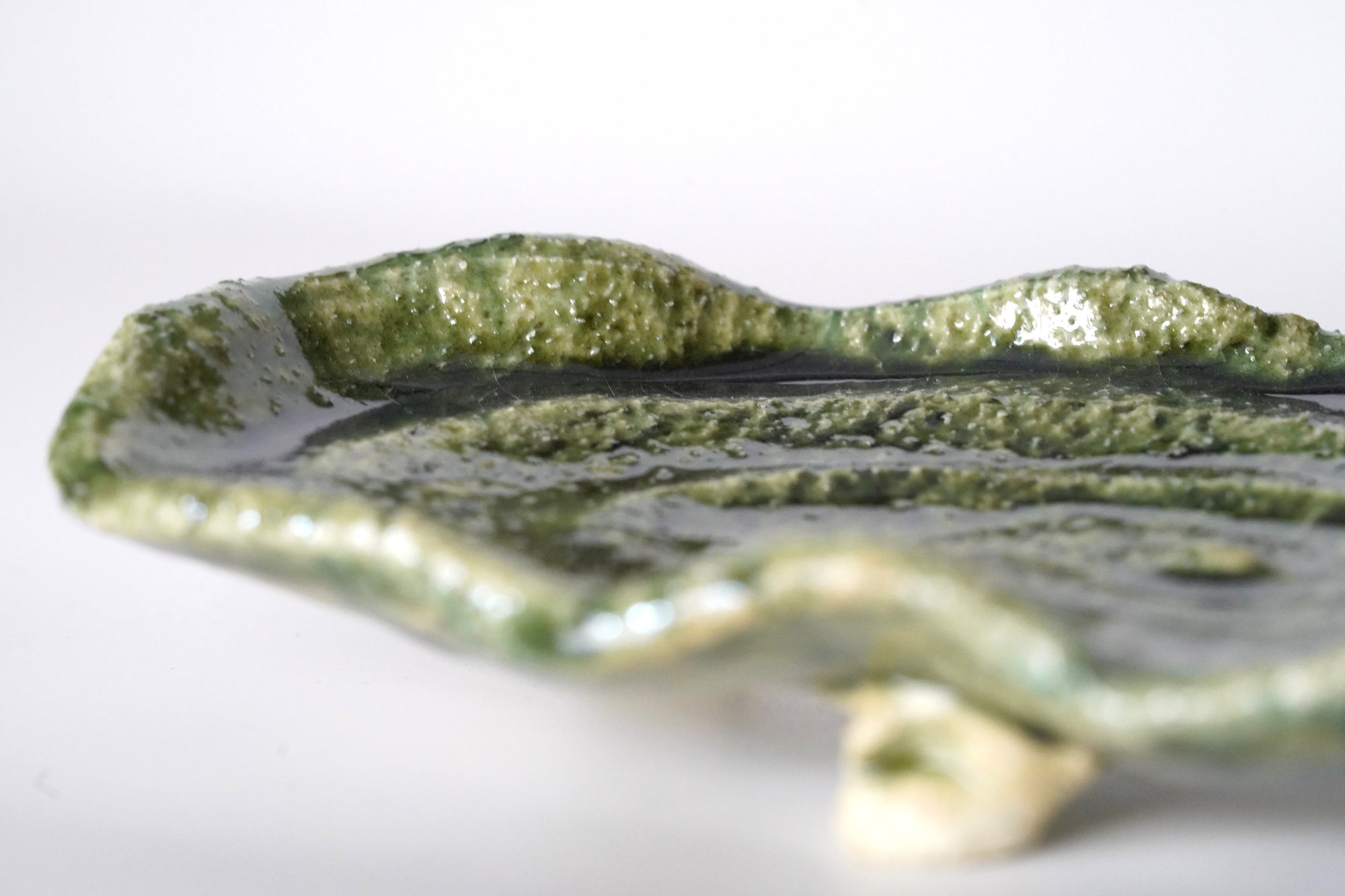 【西岡悠】織部轆轤目皿