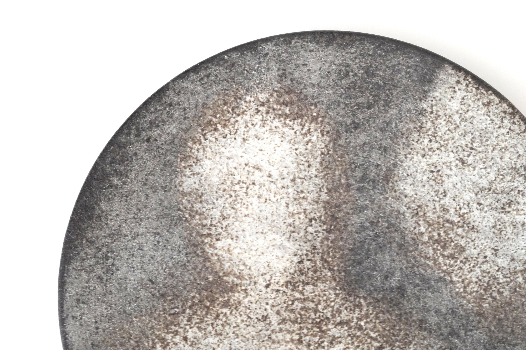 [Eiichi Shibuya] 地陶圆盘，小，灰色