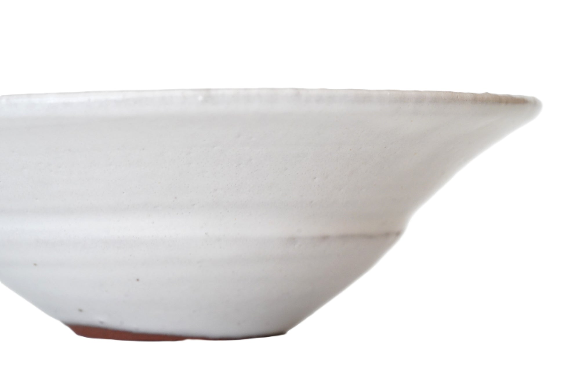 [野口悦志]白釉6寸扁碗