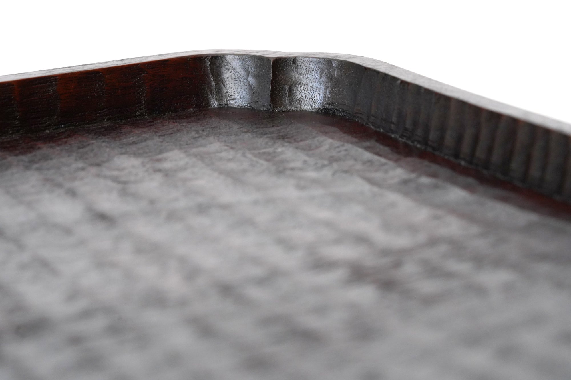 黒胡桃拭漆入隅折敷　尺1