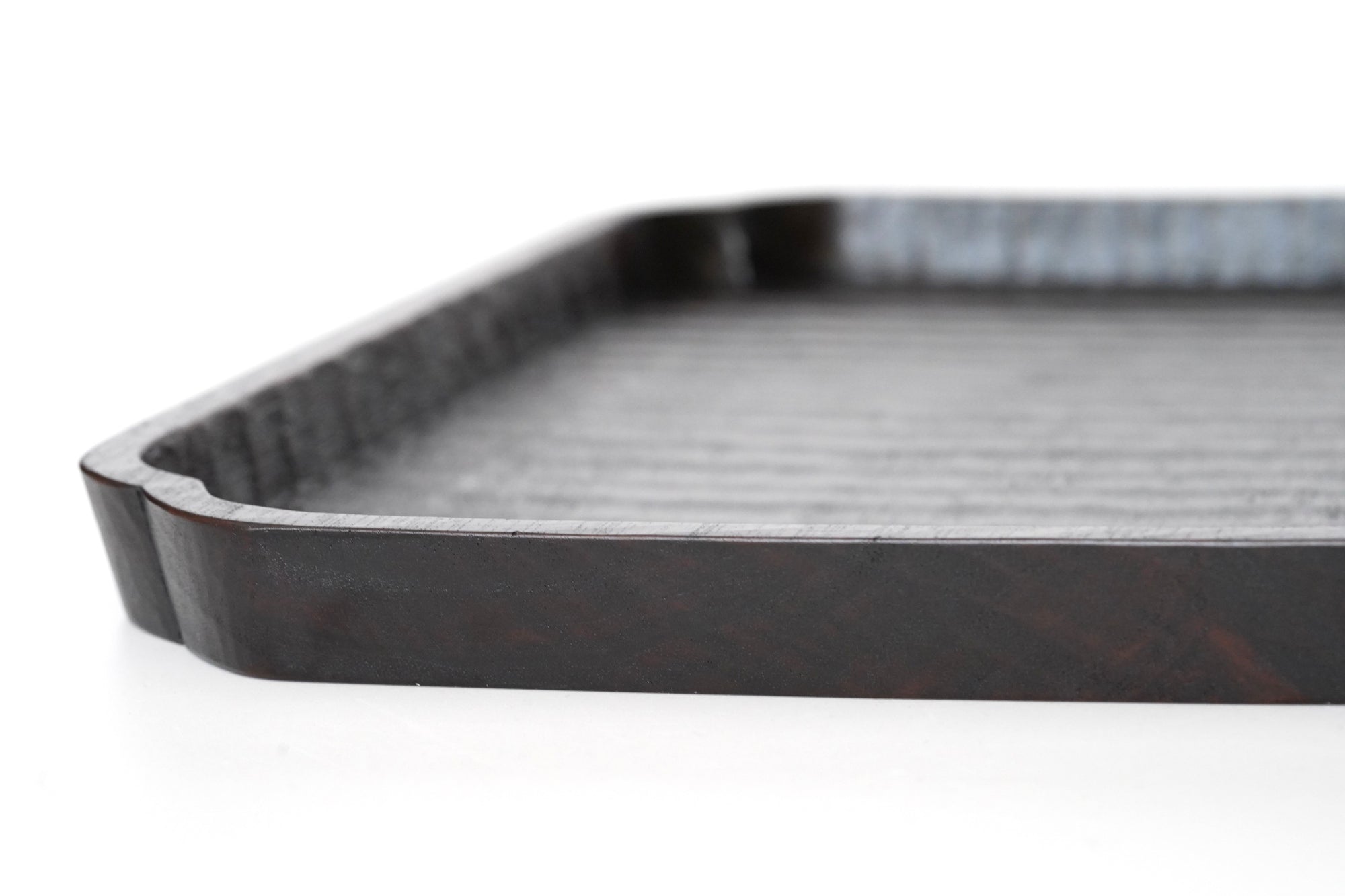 黒胡桃拭漆入隅折敷　尺1