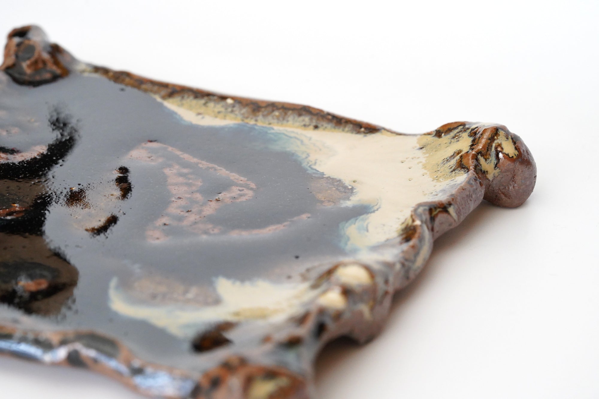 【藤ノ木陽太郎】朝鮮唐津四方平陶盤