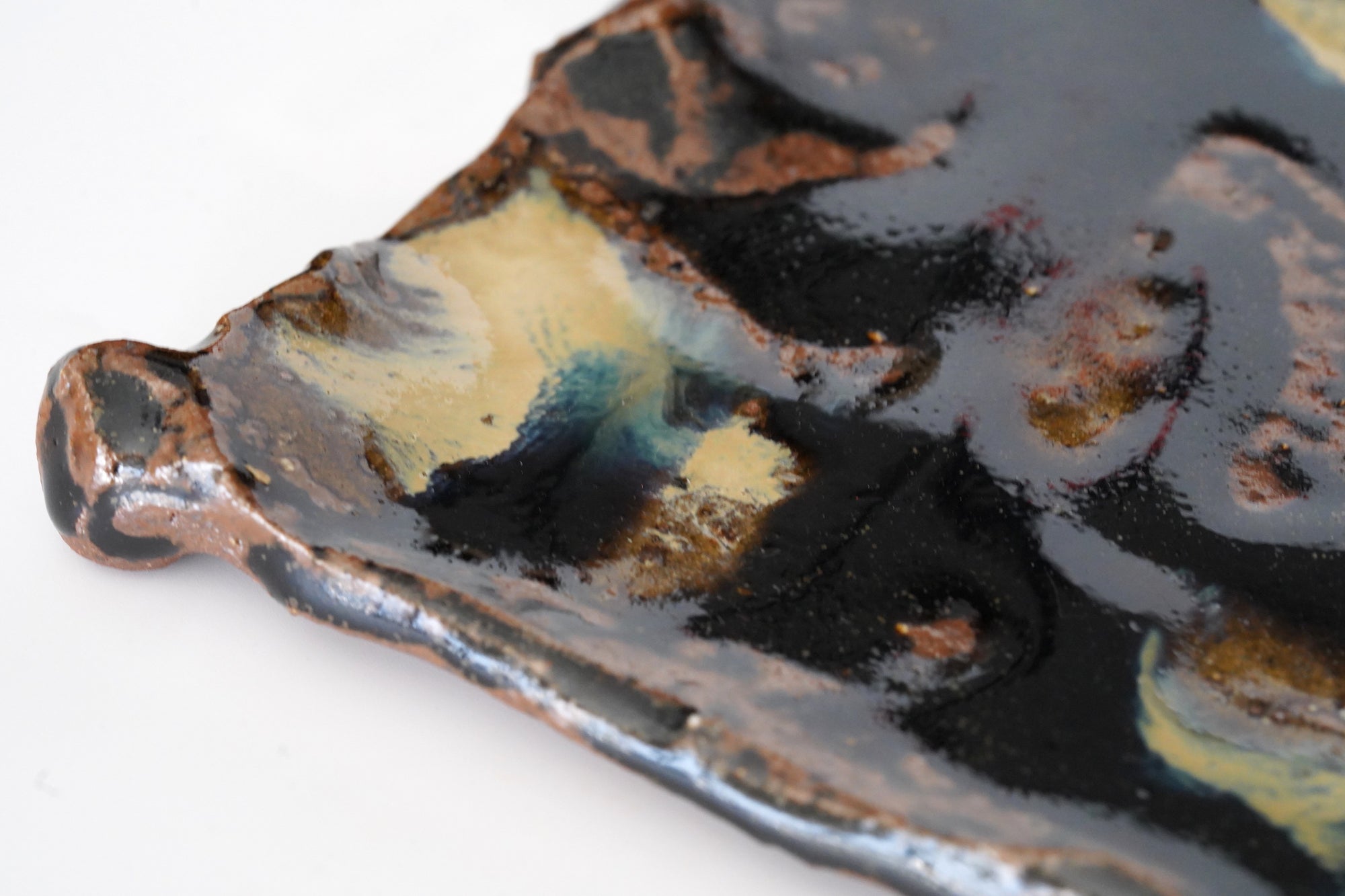 【藤ノ木陽太郎】朝鮮唐津四方平陶盤