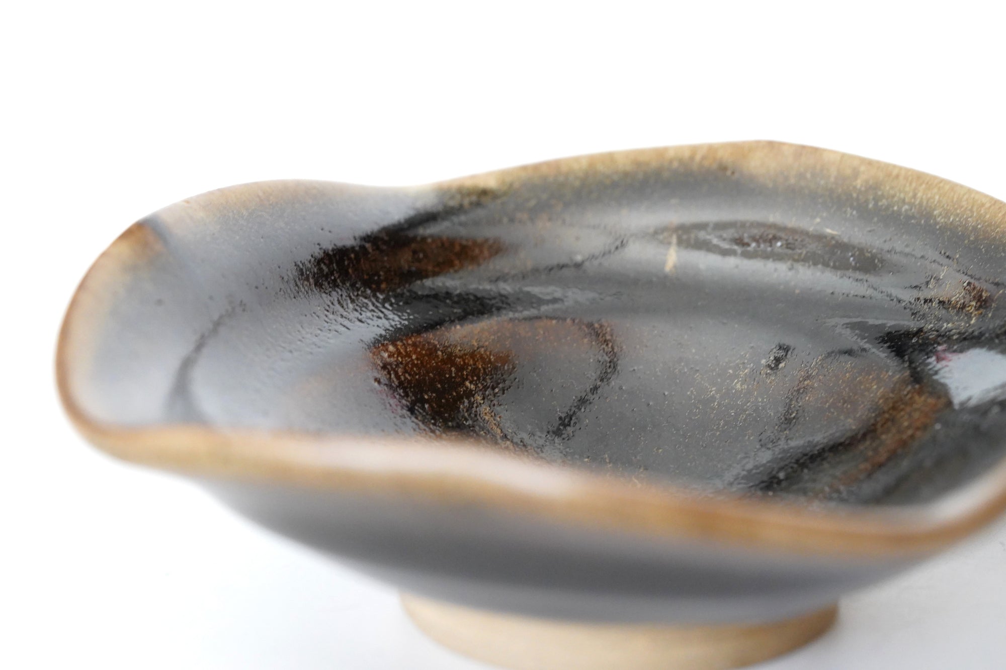 【柳瀬和之】変形小鉢　黒