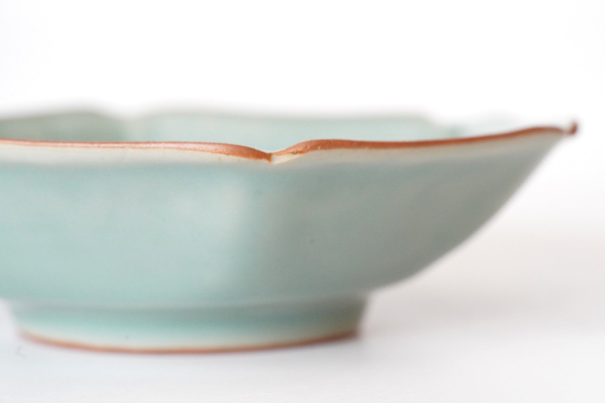 【Hirokazu Kato】Flower-patterned Hexagonal celadon bowl