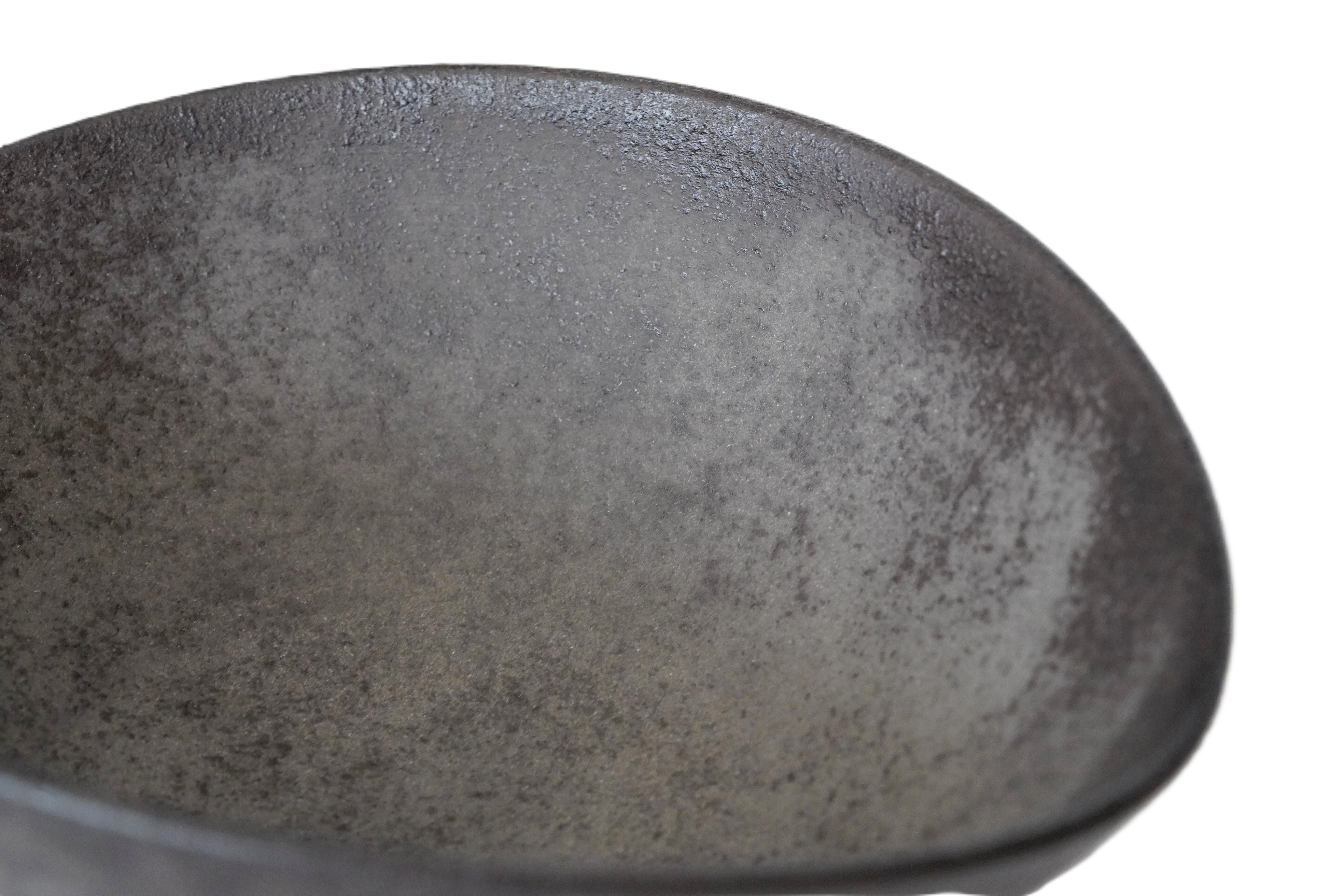 渋谷英一】地ノ器楕円鉢 灰 – うつわ御結
