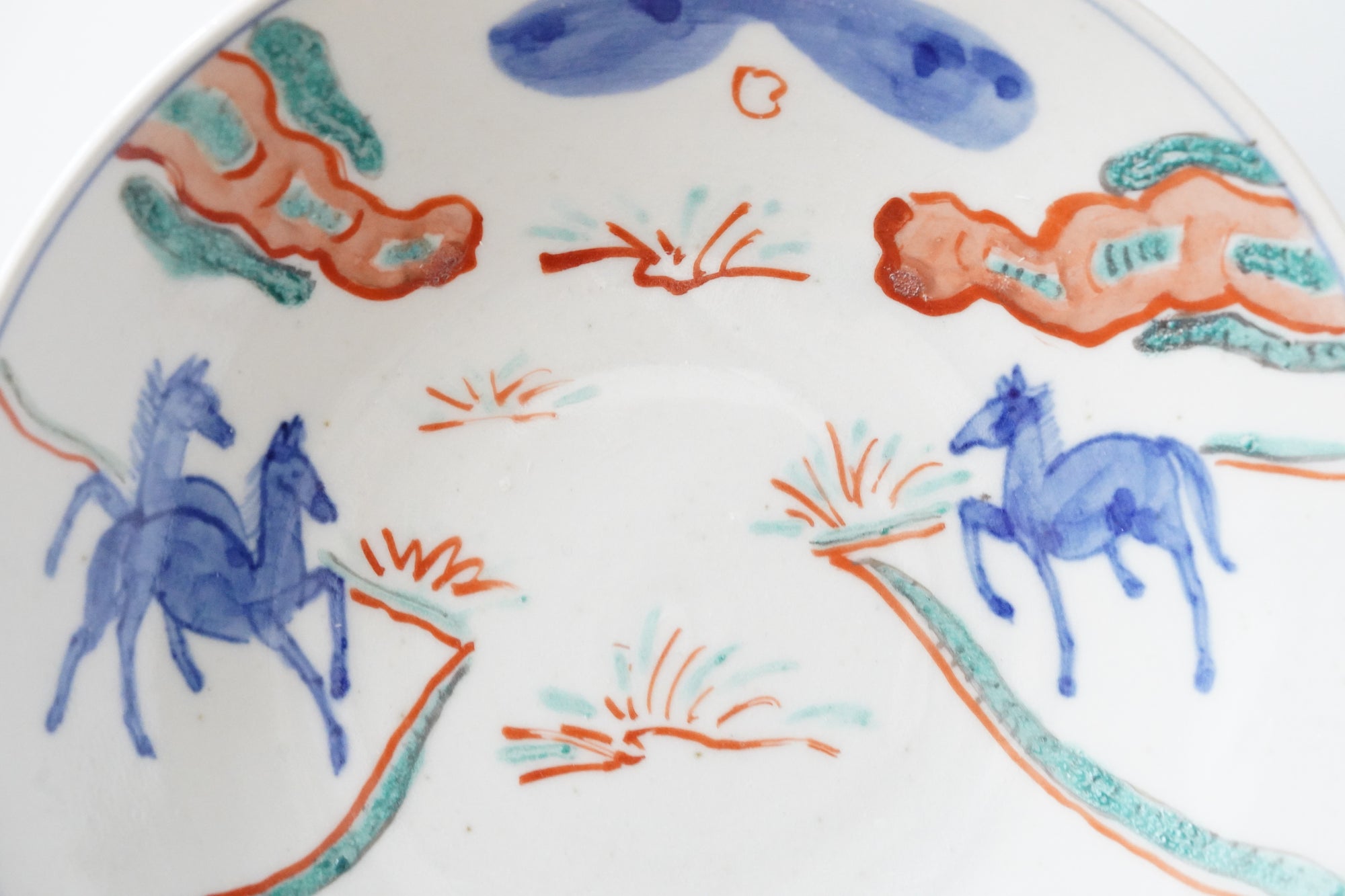 天啓赤絵群馬図皿