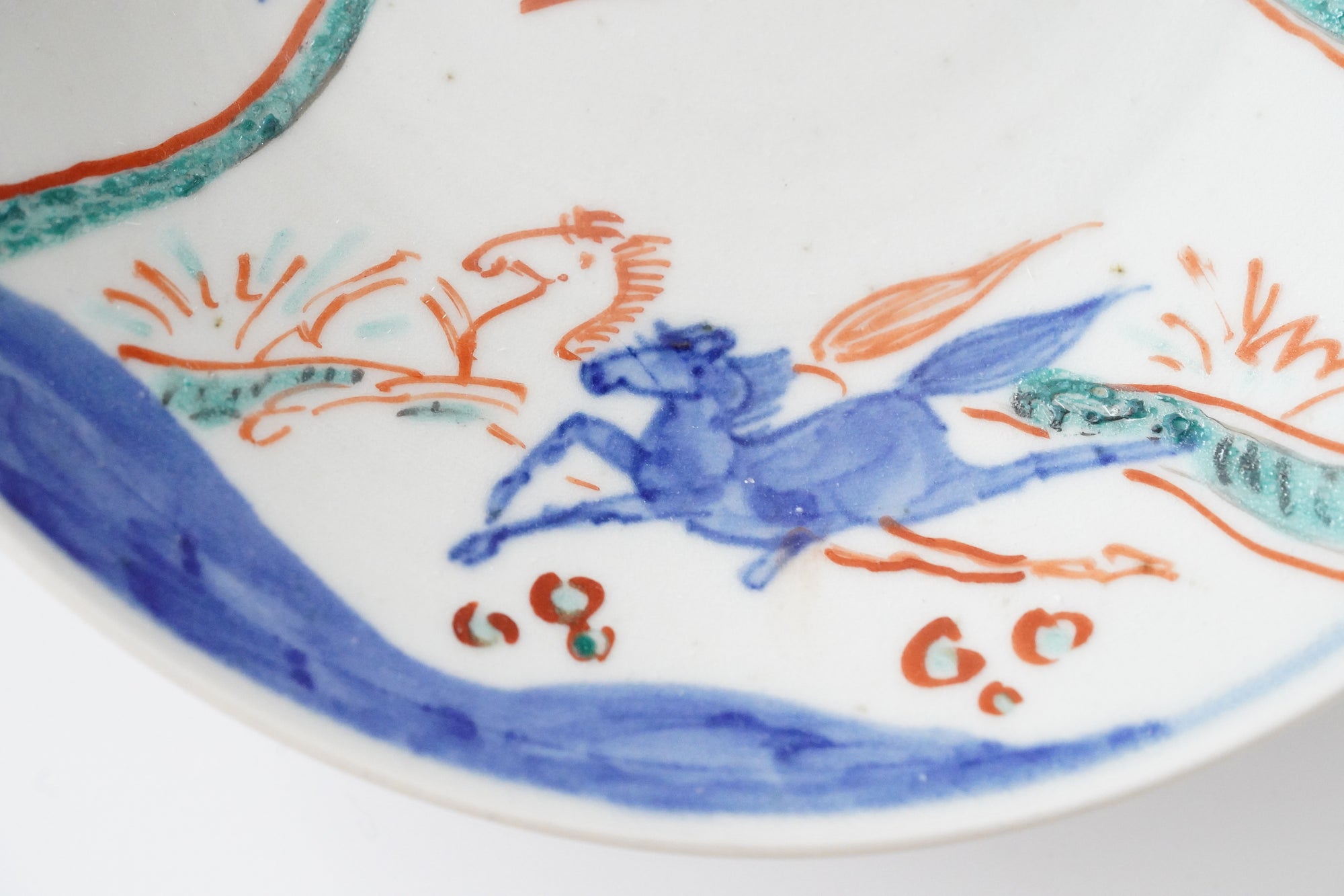 天啓赤絵群馬図皿