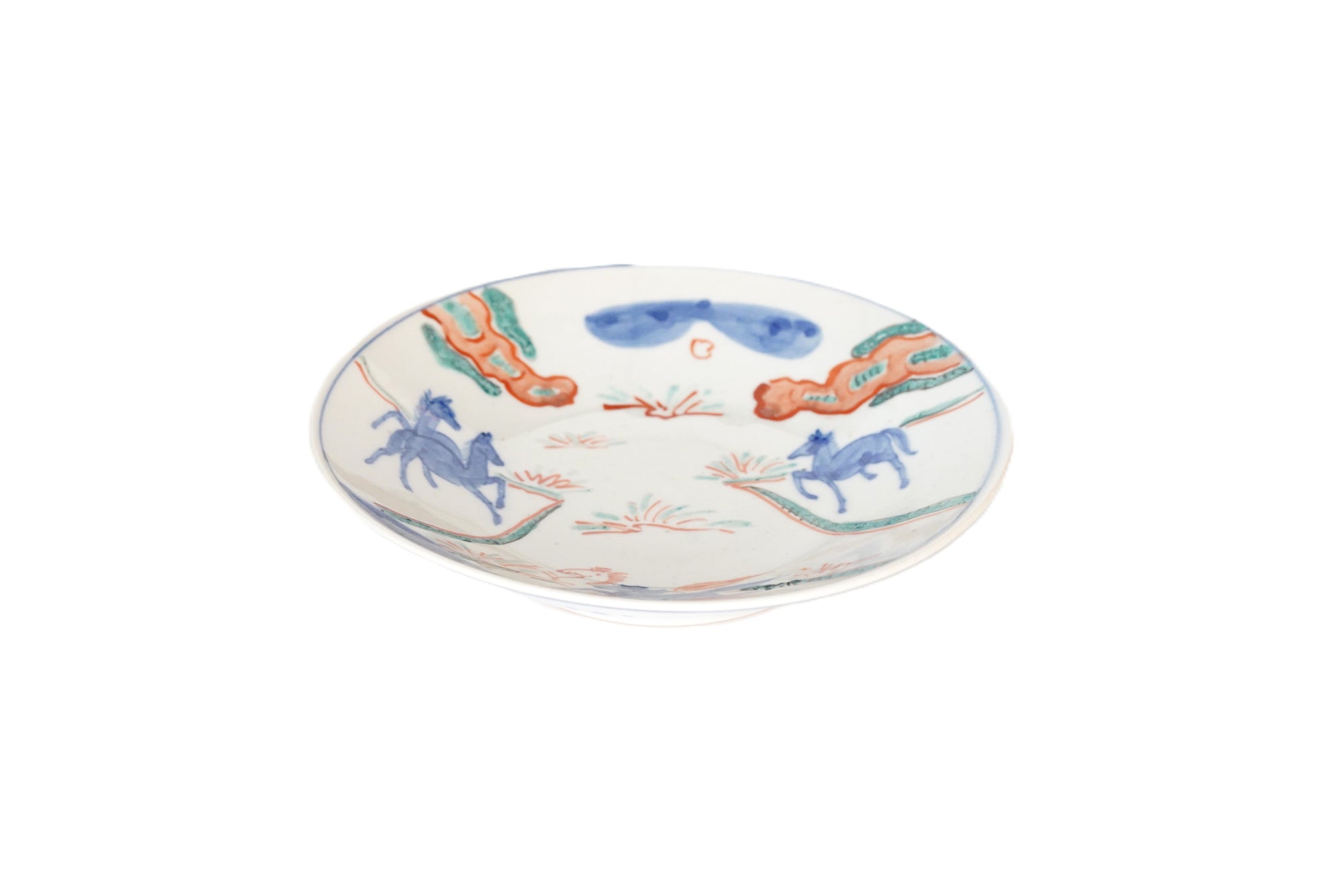 天啓赤絵群馬図皿