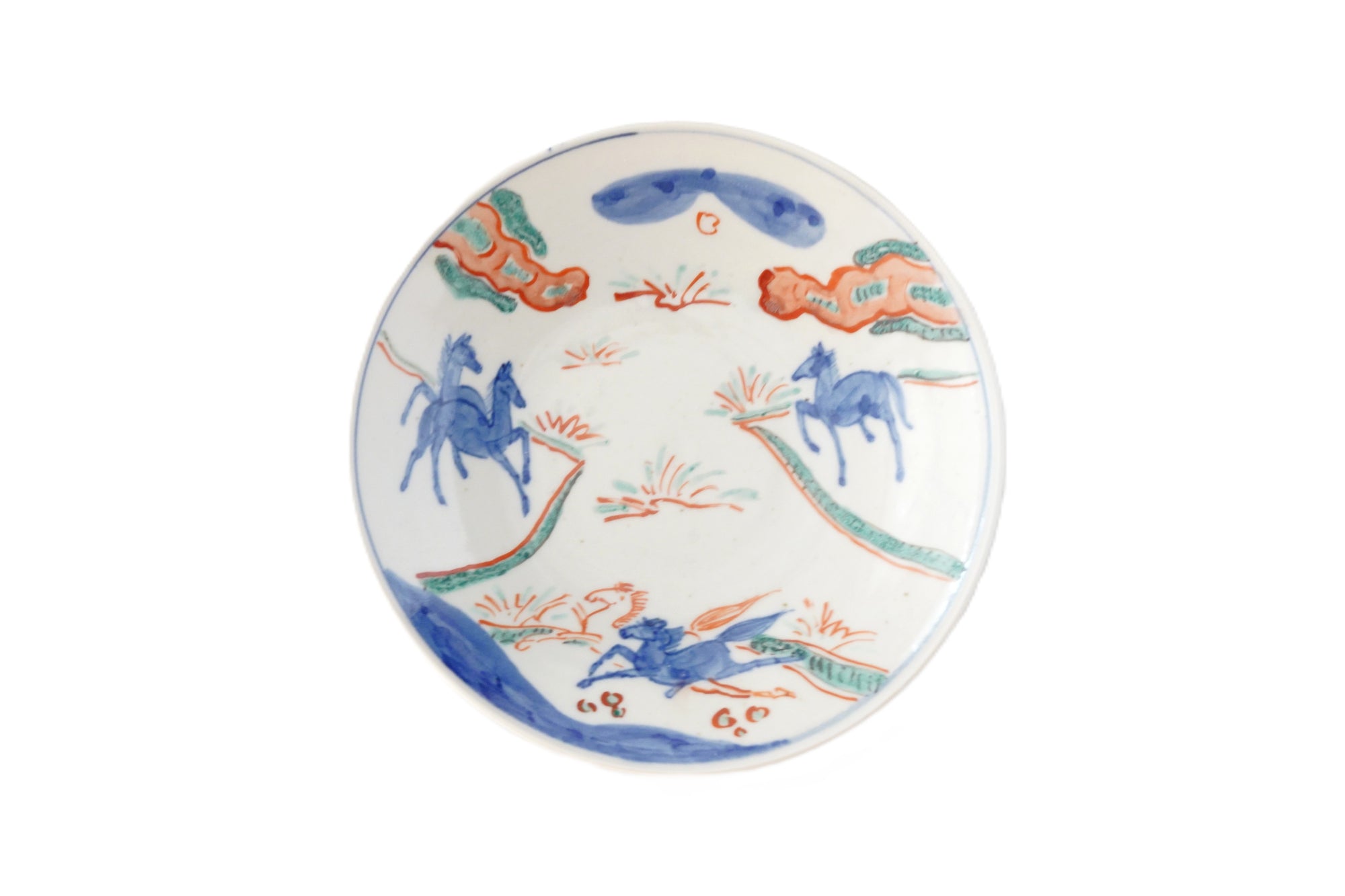 天啓赤絵群馬図皿