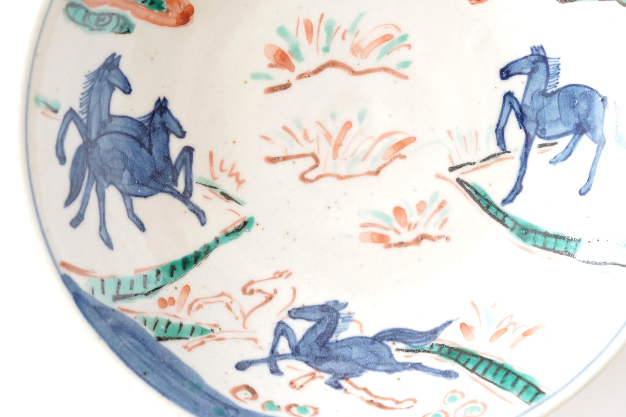 天啓赤絵群馬図皿