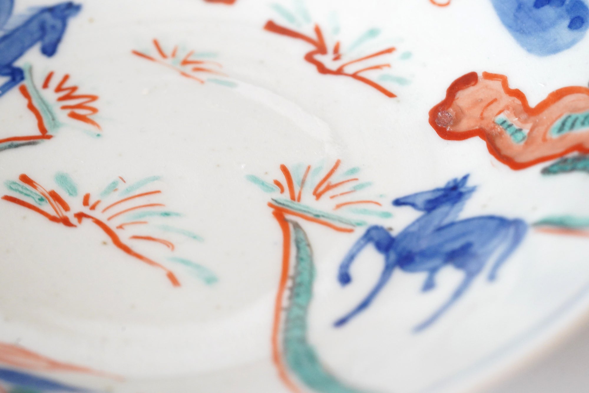 天啓赤絵群馬図皿