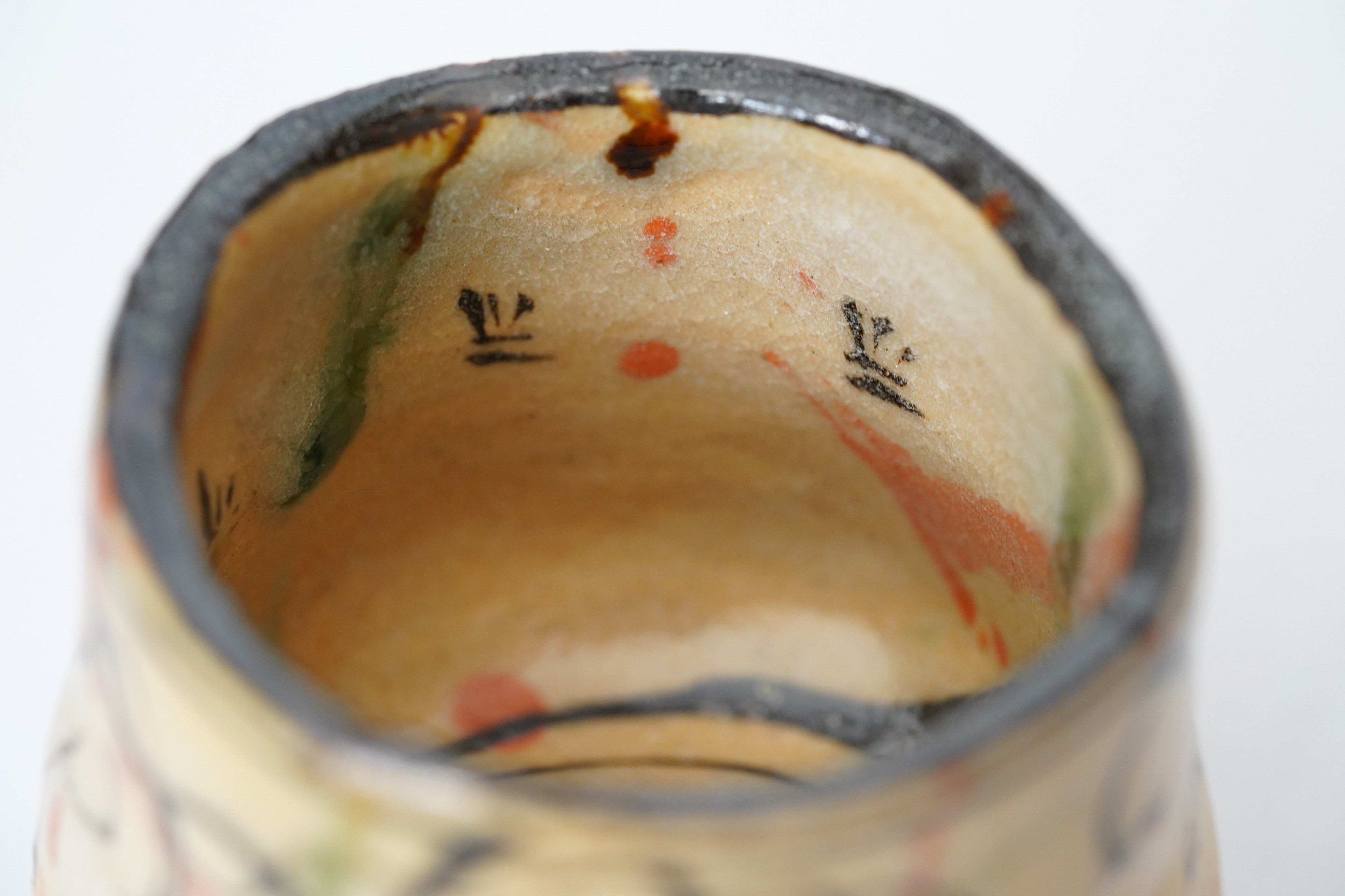 陶芸家　作家物　澤克典　織部　ぐい呑　酒器　酒盃　弥七田織部　共箱 Amazon.co.jp: 陶芸家 作家物 澤克典 織部 ぐい呑 酒器 酒盃 弥