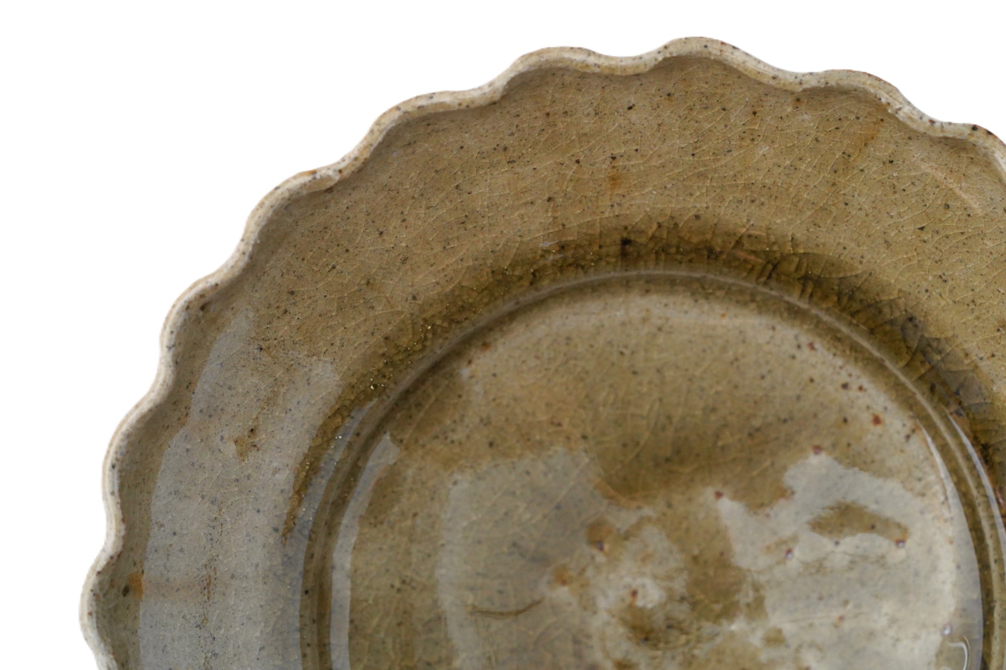 【戸川雅尊】青唐津輪花皿