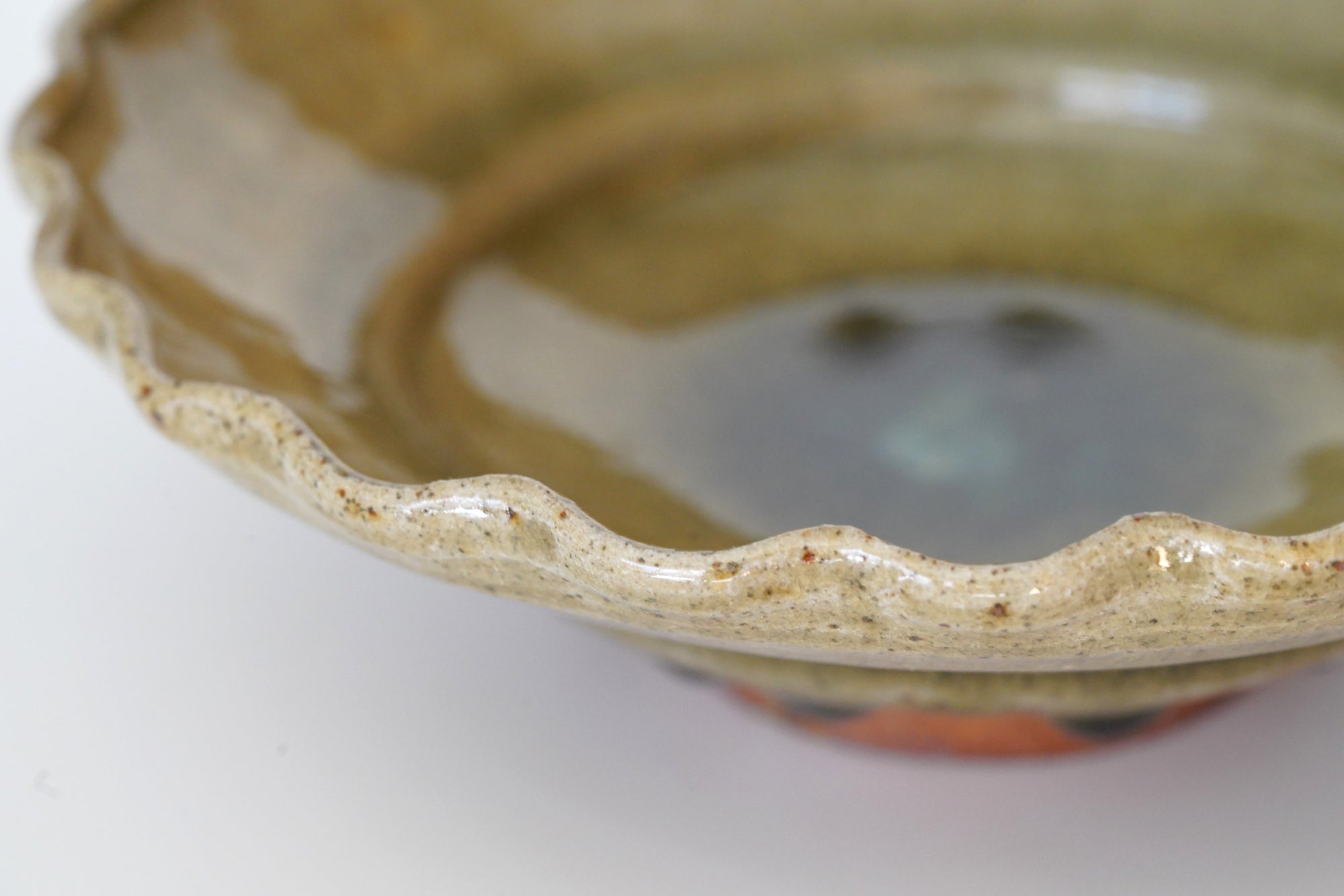 【戸川雅尊】青唐津輪花皿