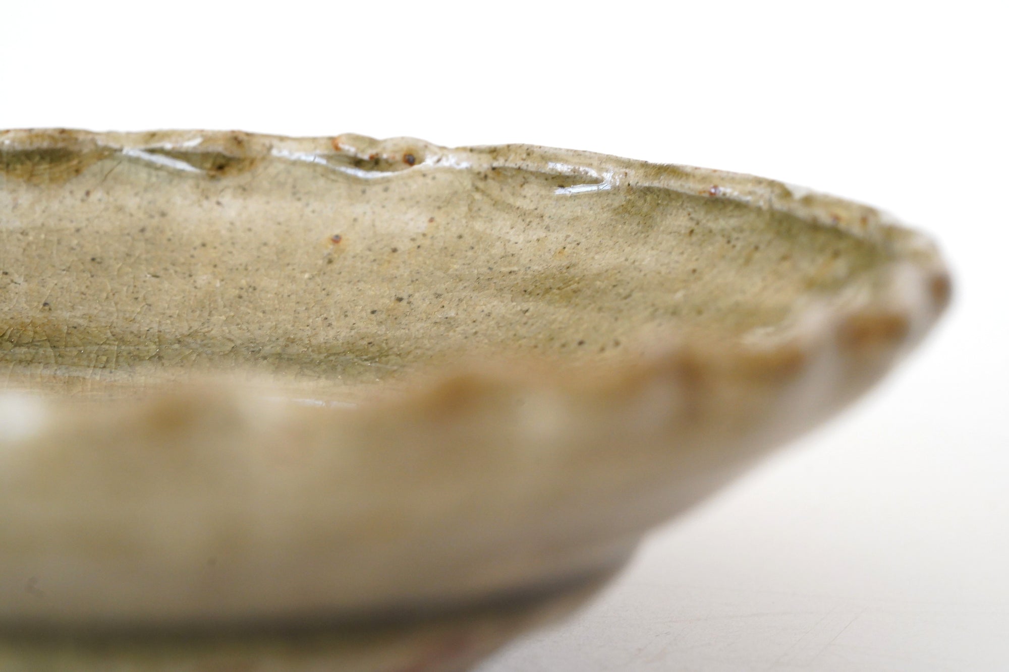 【戸川雅尊】青唐津輪花皿