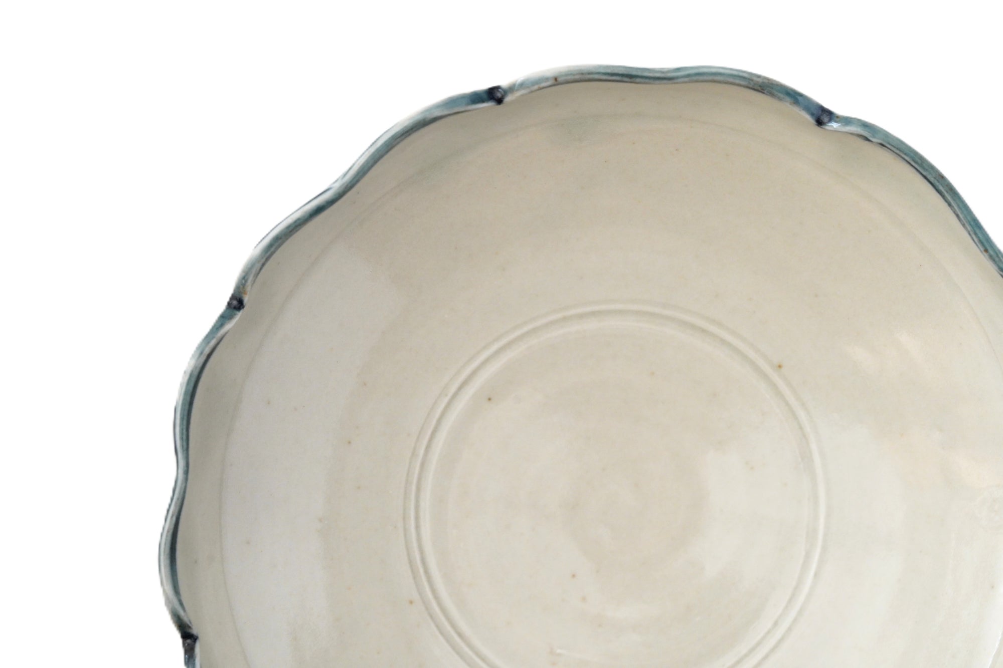 【戸川雅尊】白瓷輪花鉢皿