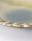 【Shuichi Okamoto】Ao-Karatsu flower designed small plate