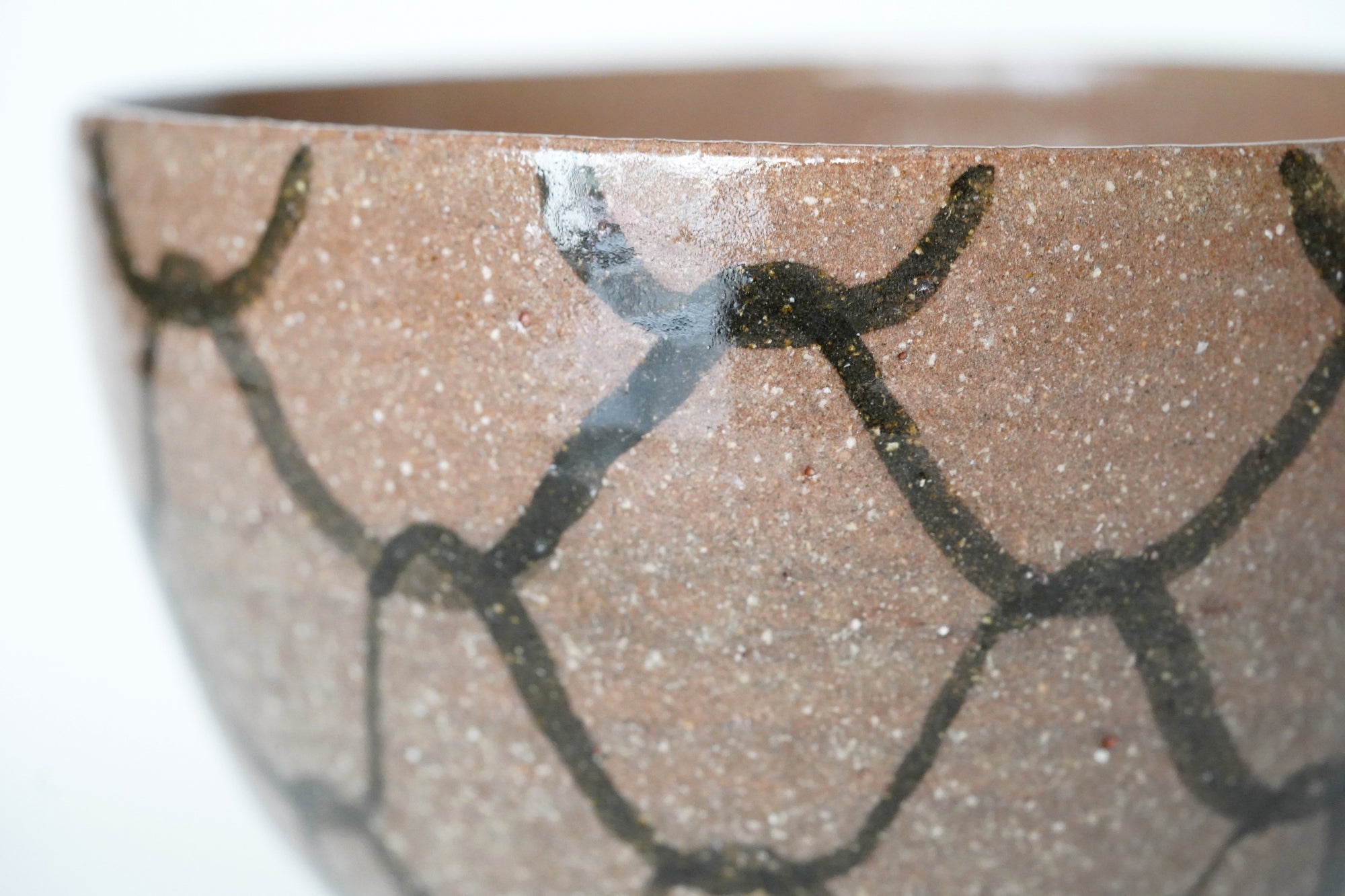 【木村龍生】絵唐津網目文丼鉢