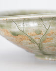 【Shuichi Okamoto】Ao-Karatsu flowered patterned big bowl