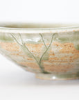 【Shuichi Okamoto】Ao-Karatsu flowered patterned big bowl