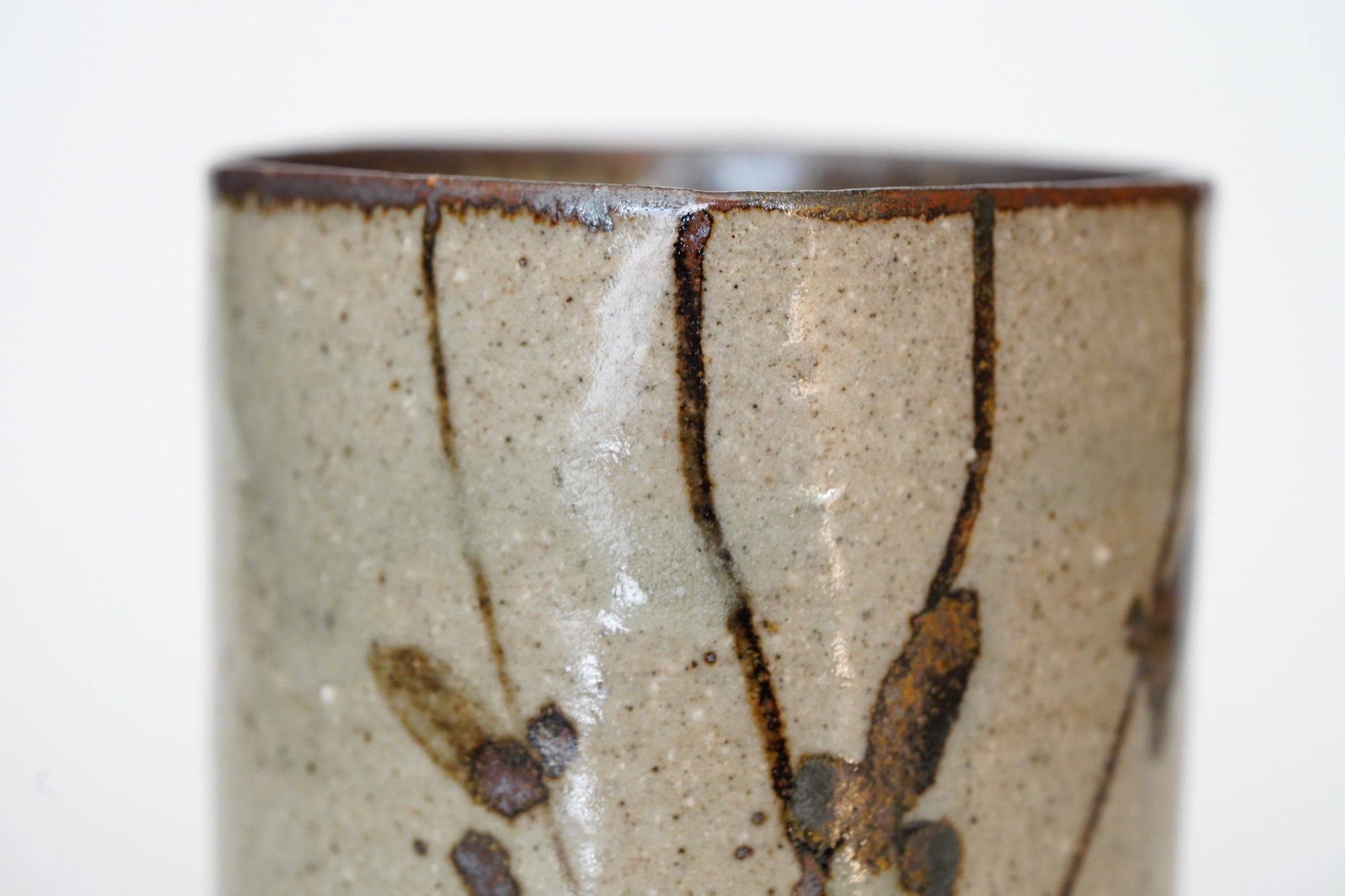 【木村龍生】絵唐津湯呑 （灰）