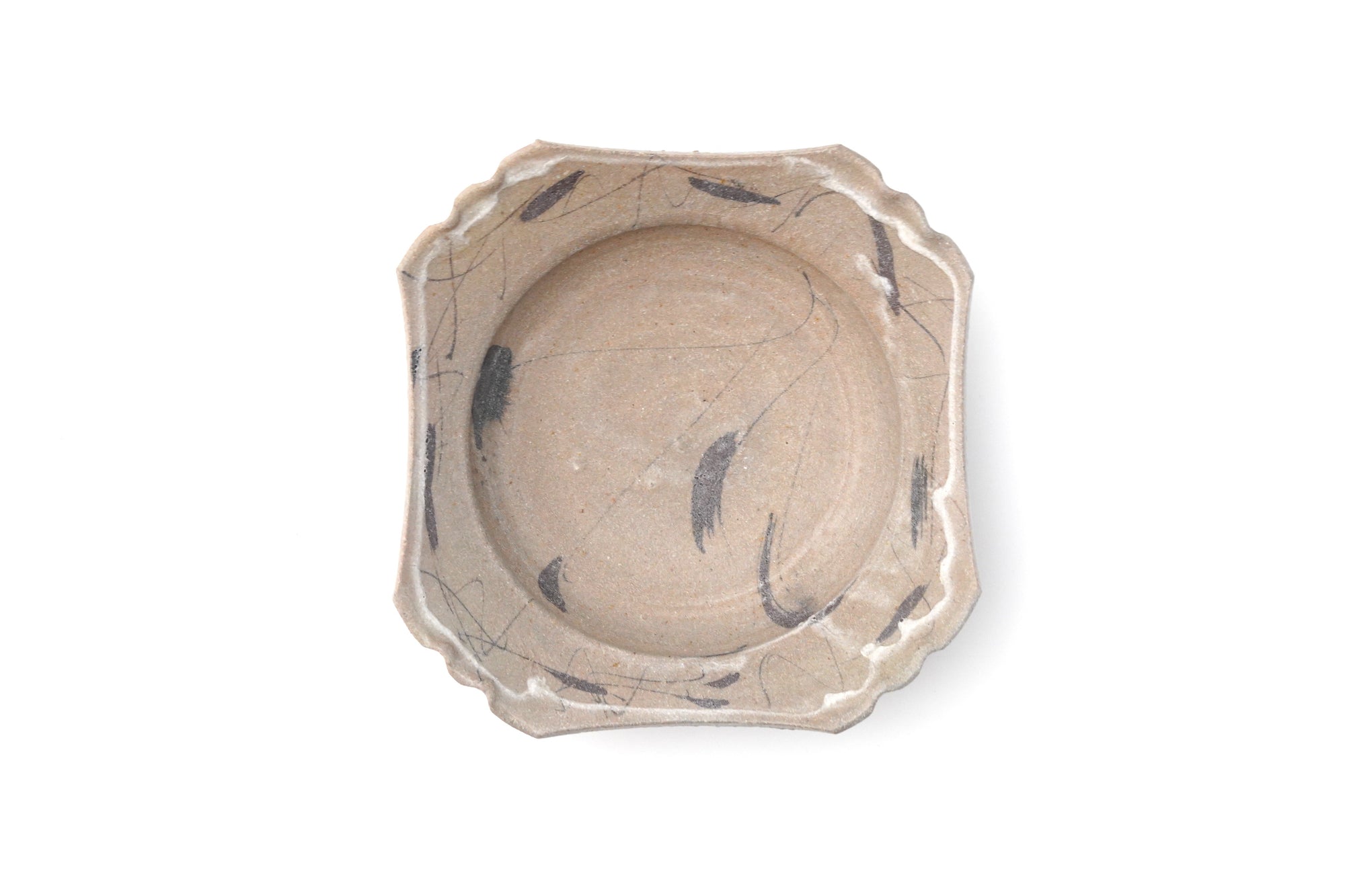 【岸田匡啓】絵唐津四方段付皿