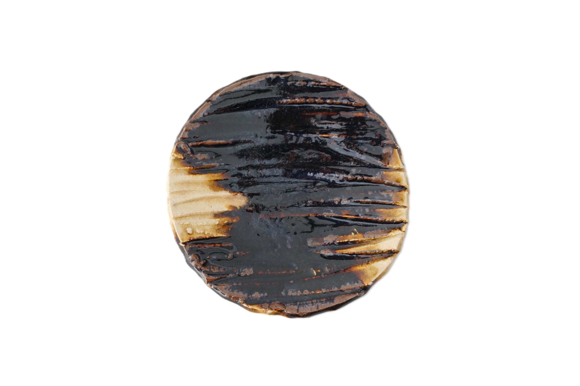 【鈴木大弓】アメ釉銘々皿