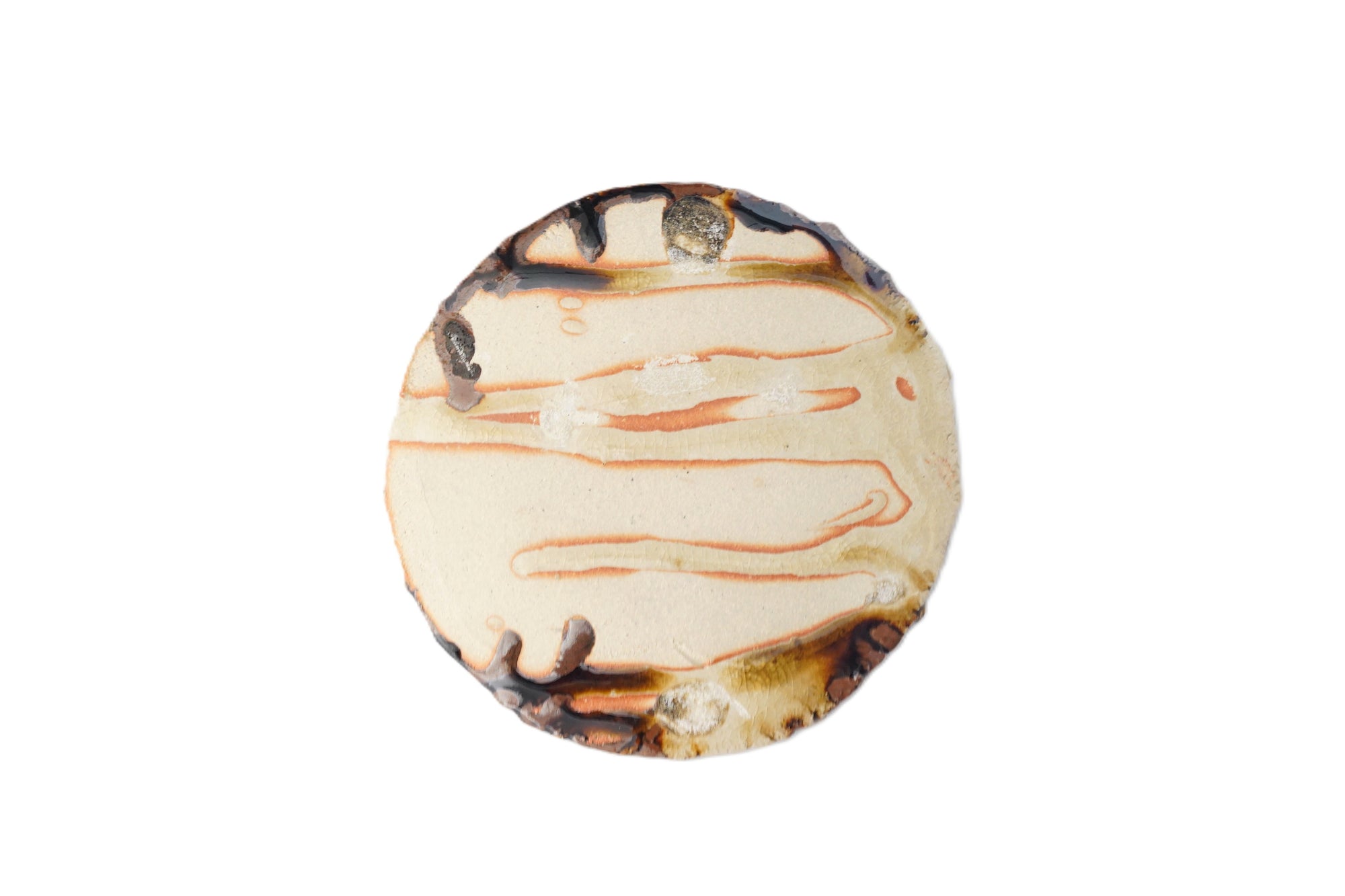 【鈴木大弓】アメ釉銘々皿