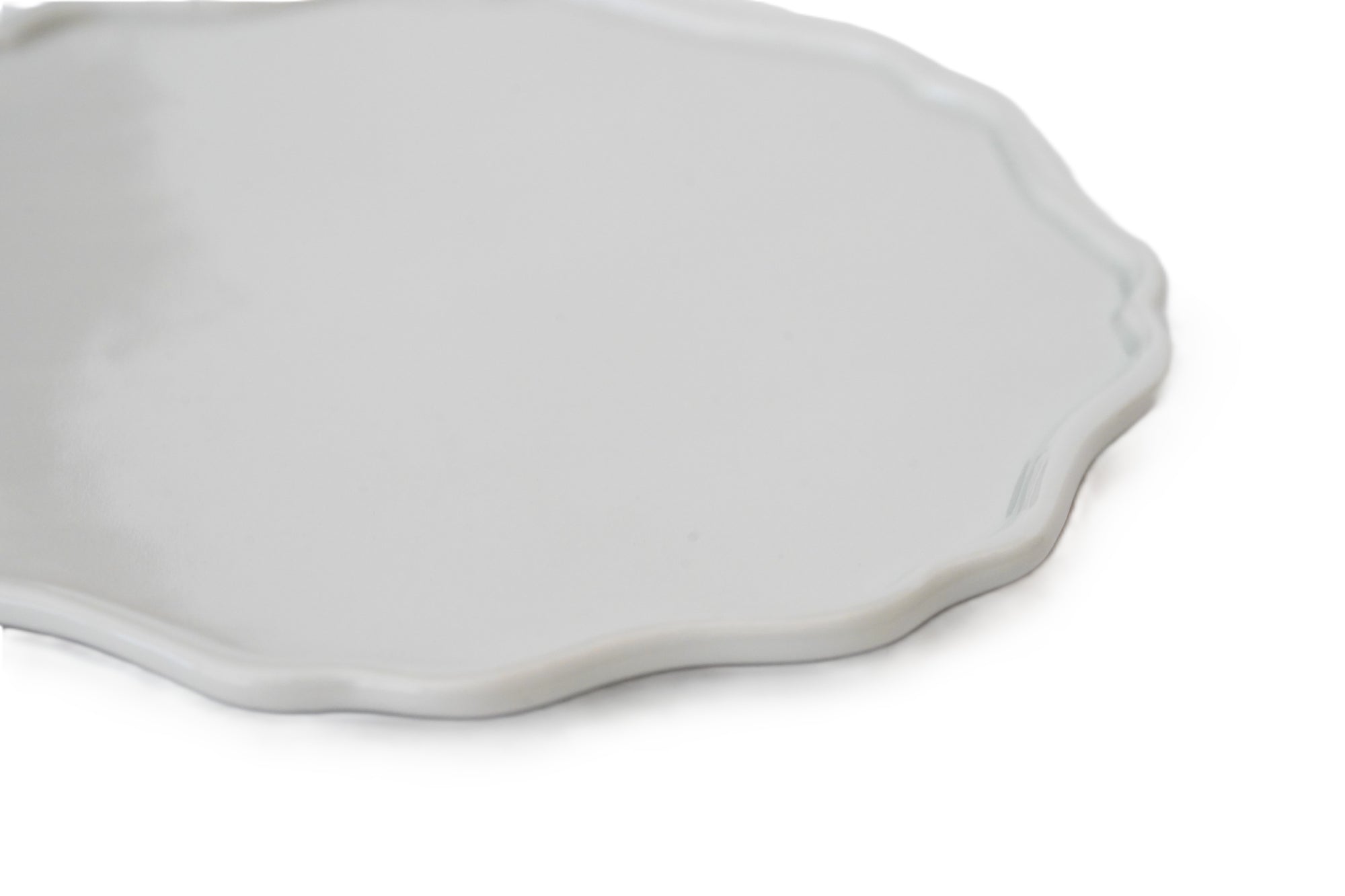 【新道工房】白磁4.5寸花弁皿