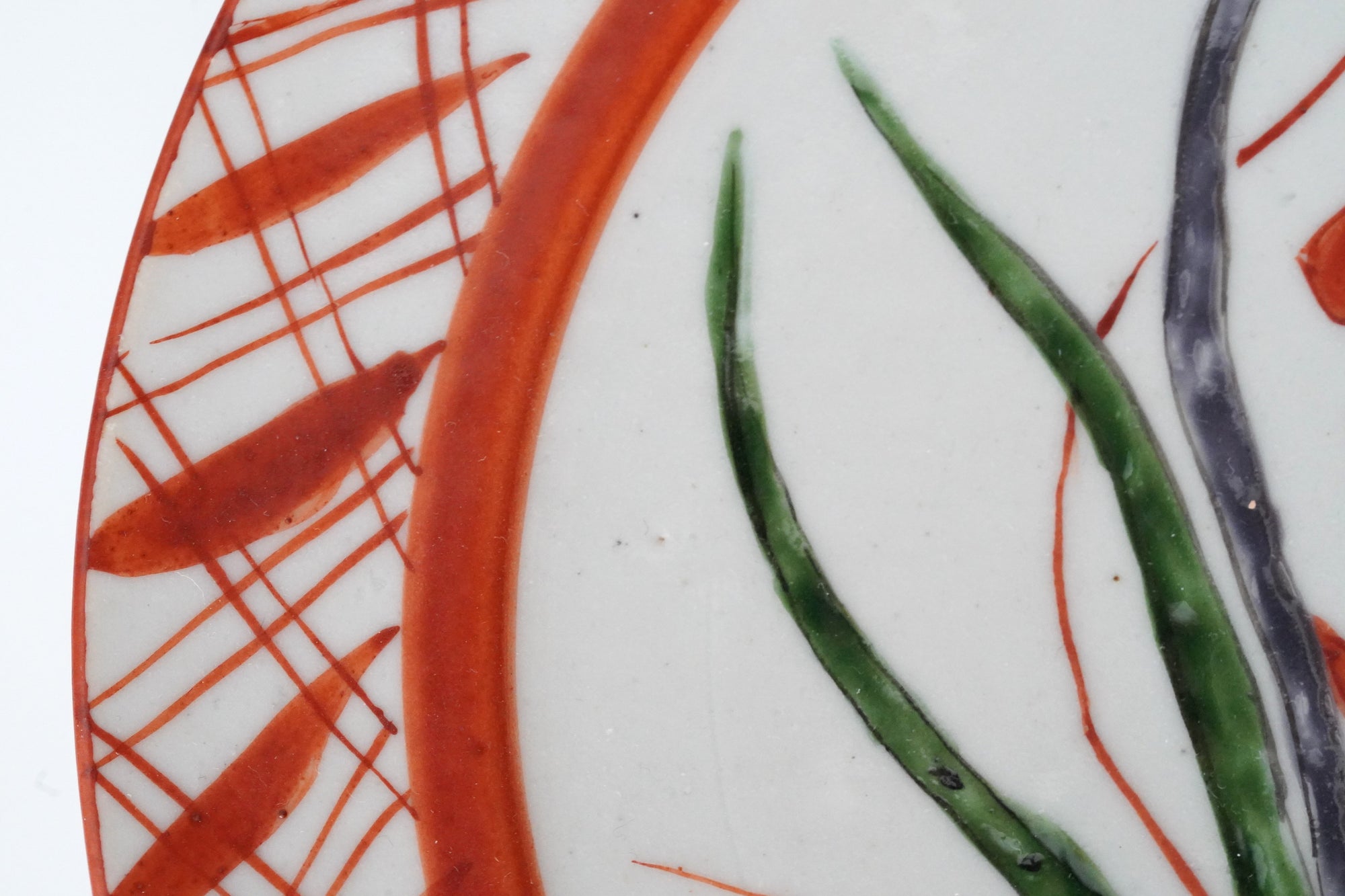 [广野俊彦] 红色虹膜格子图案盘子