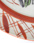 [广野俊彦] 红色虹膜格子图案盘子