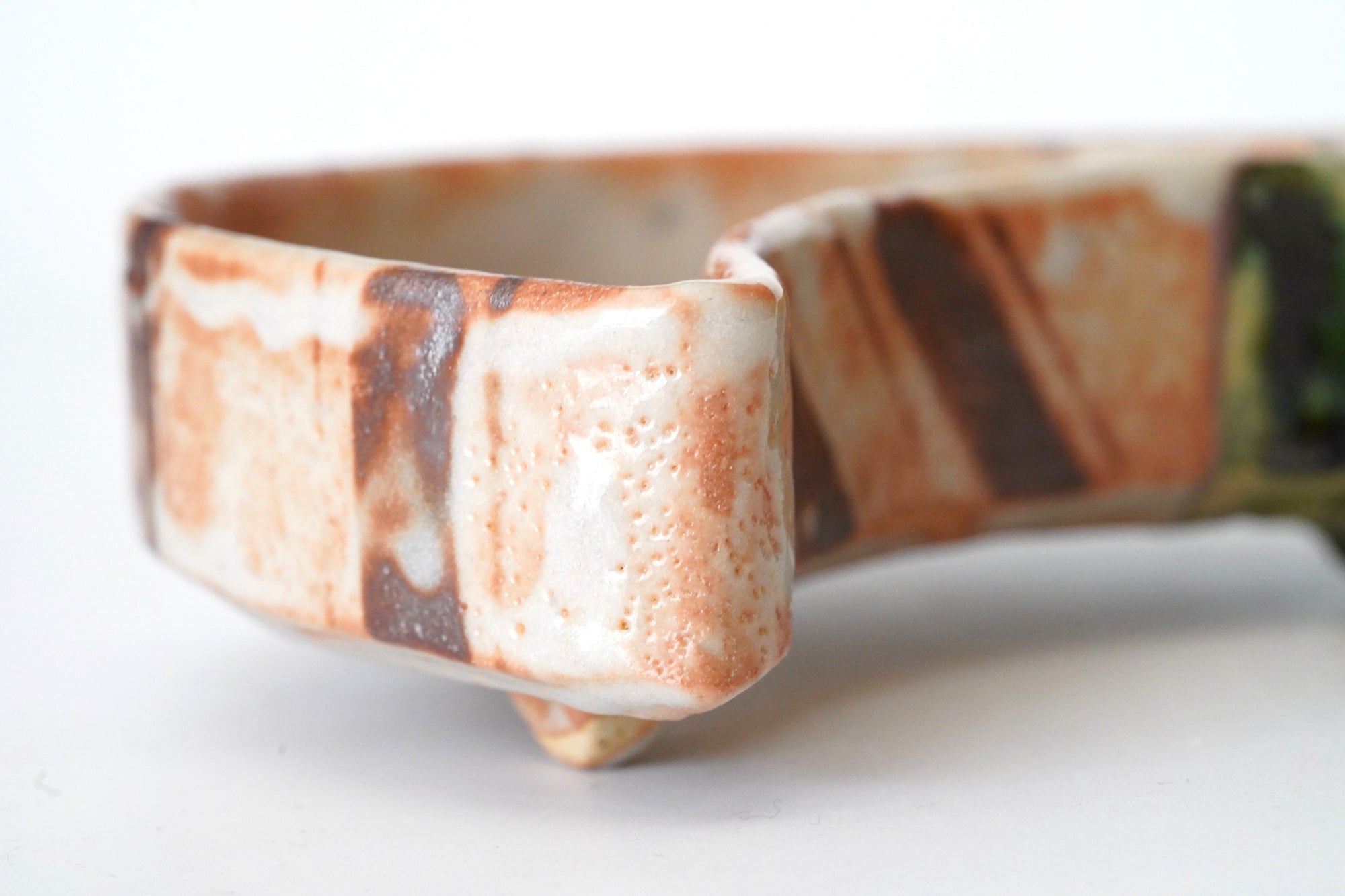 【永江港史】織部月形向付