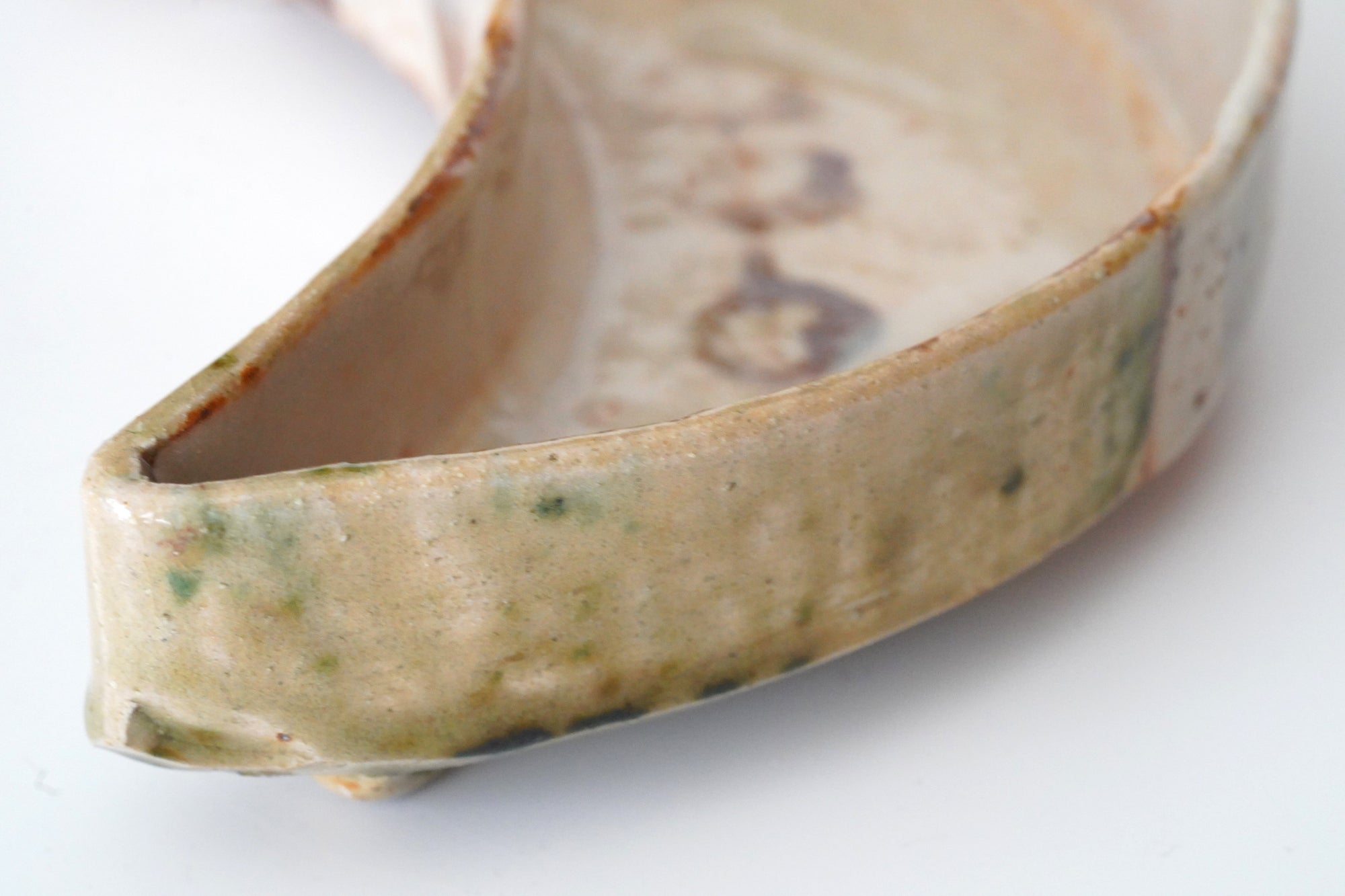 【永江港史】織部月形向付