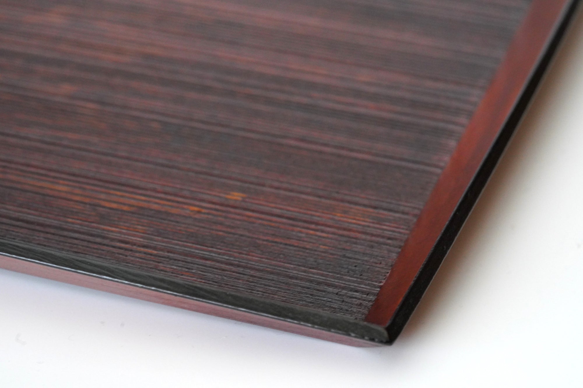 拭漆天黒千筋くし型会席膳