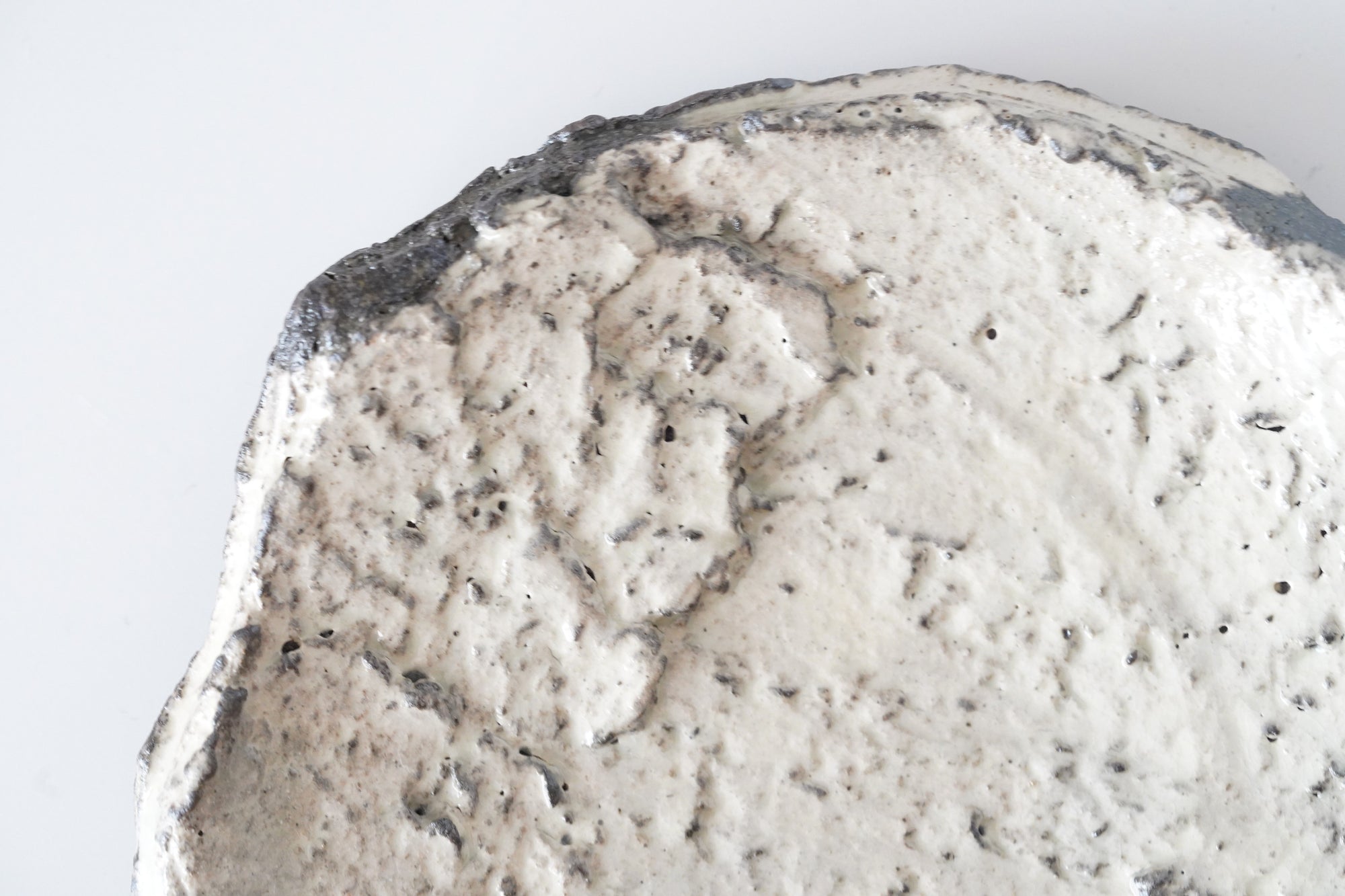 【川淵明日香】白泥流し五寸陶板皿