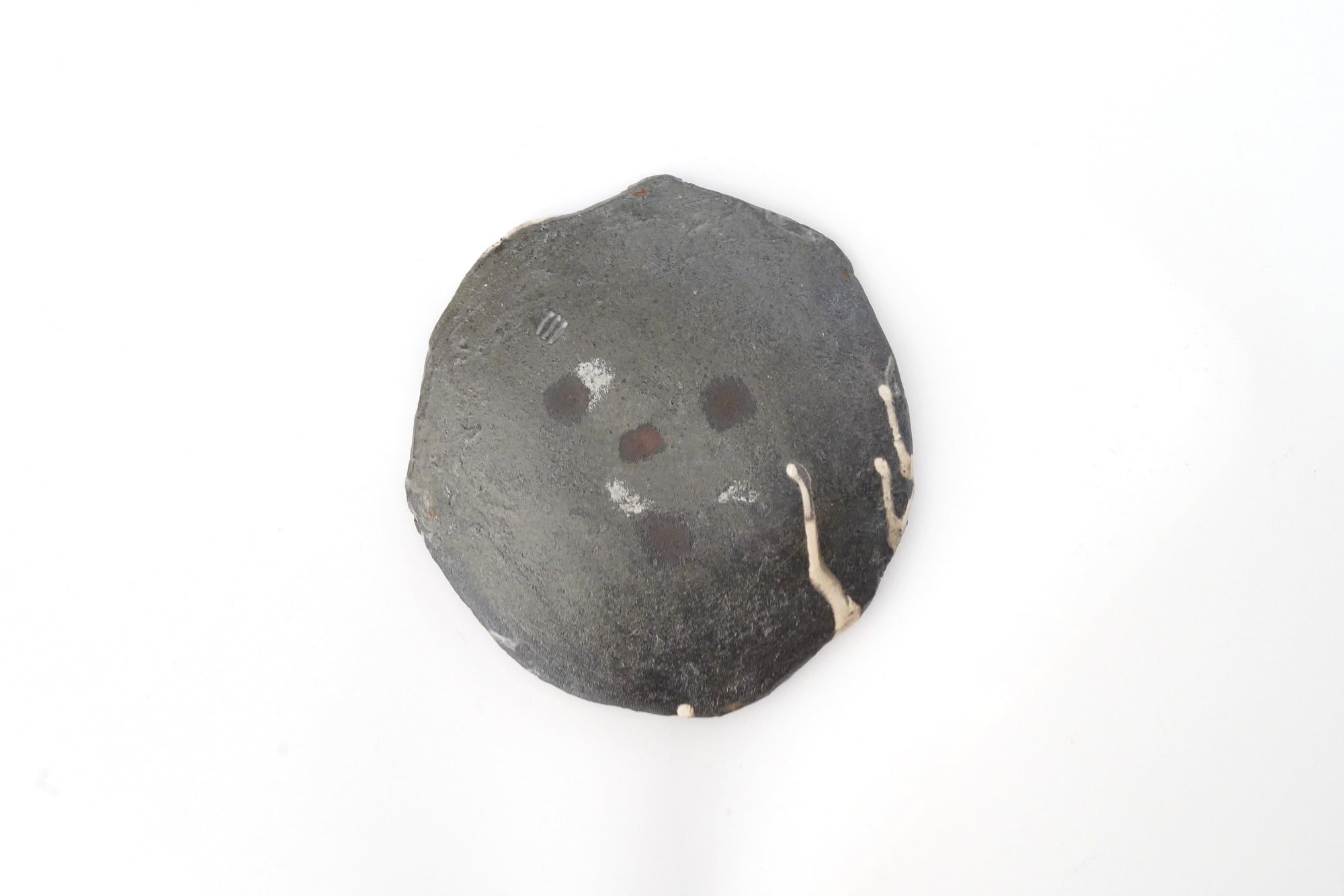 【川淵明日香】白泥流し五寸陶板皿