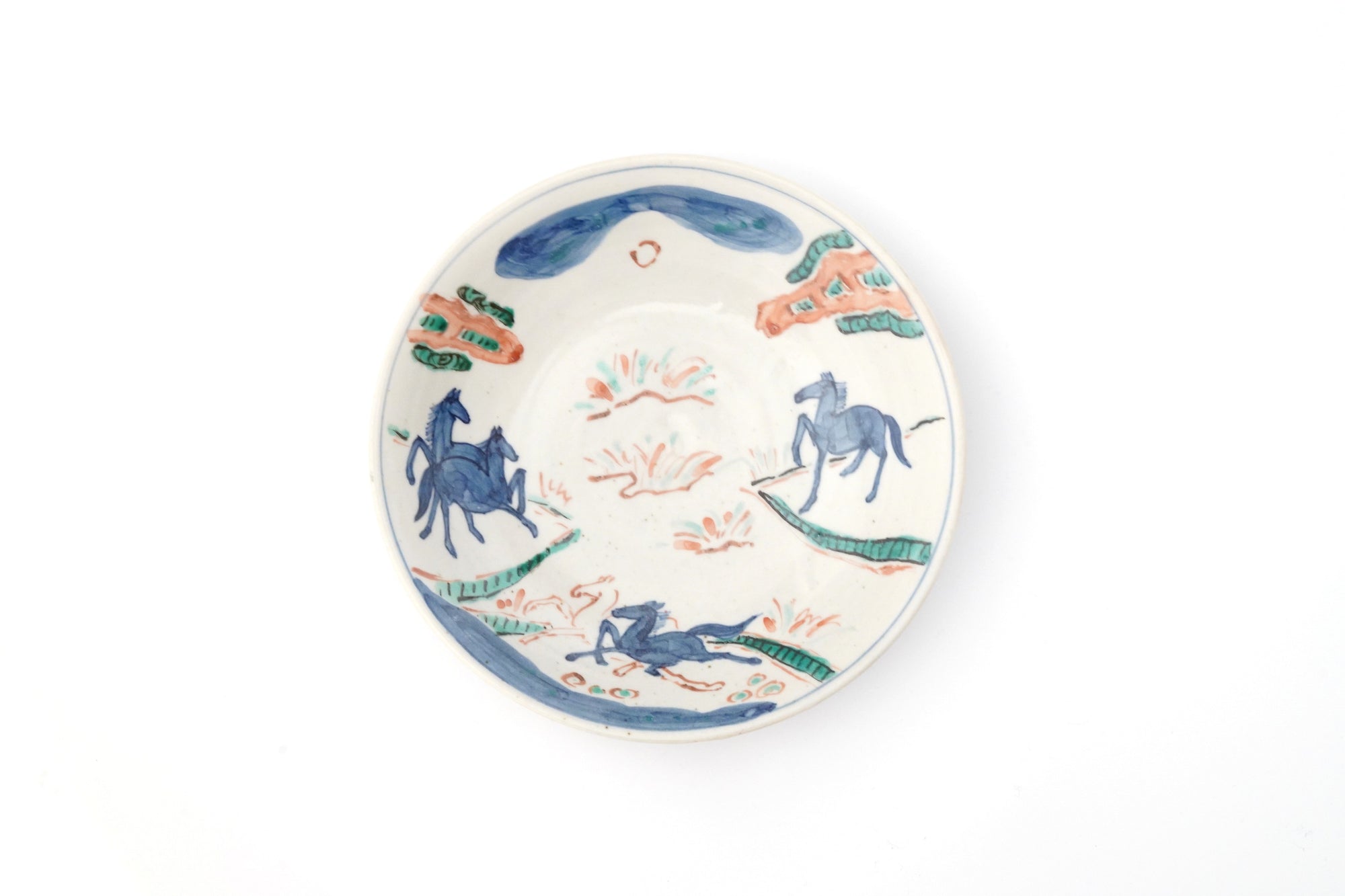 天啓赤絵群馬図皿