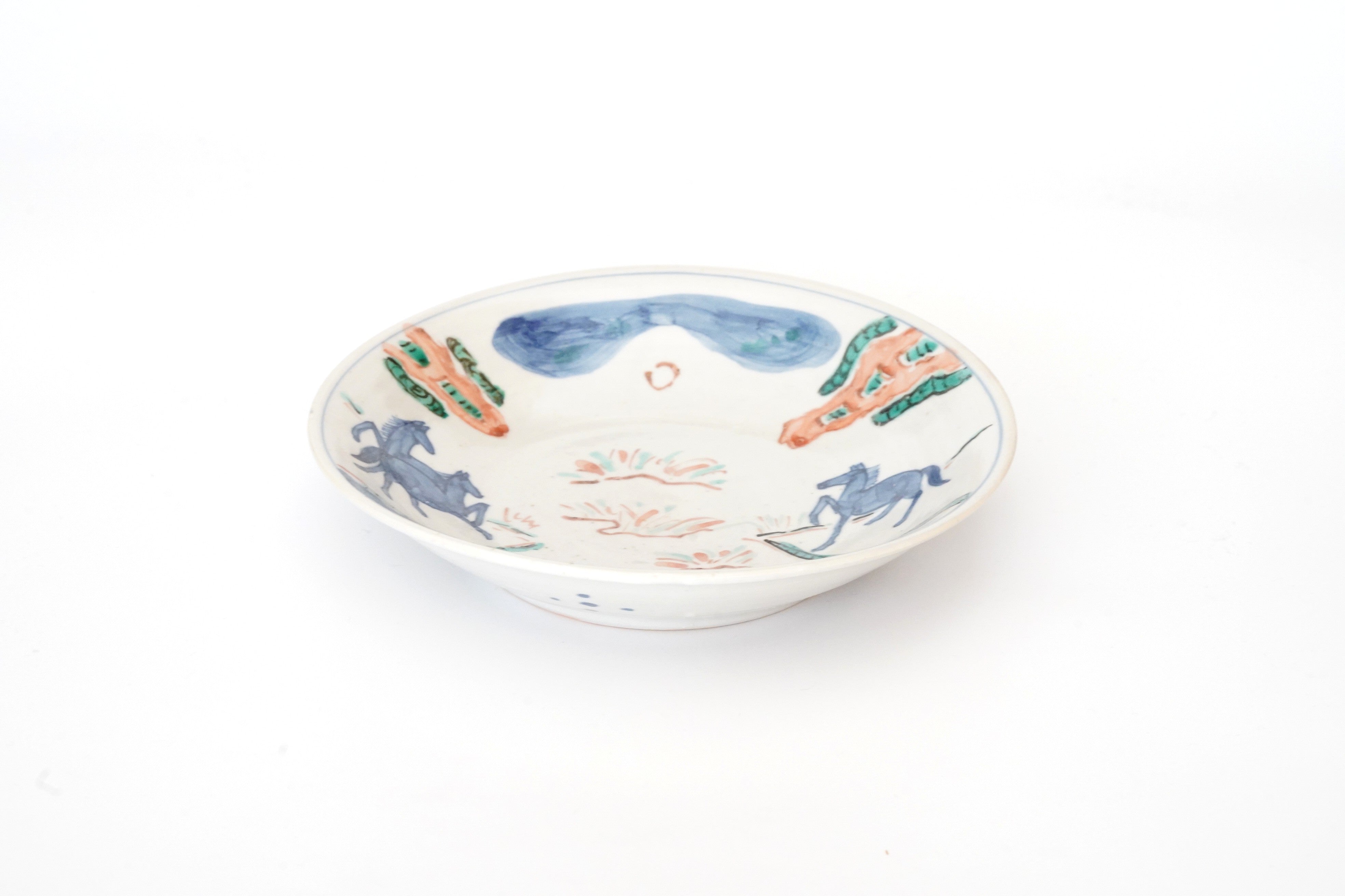 永江俊昭】天啓赤絵群馬図皿 – うつわ御結